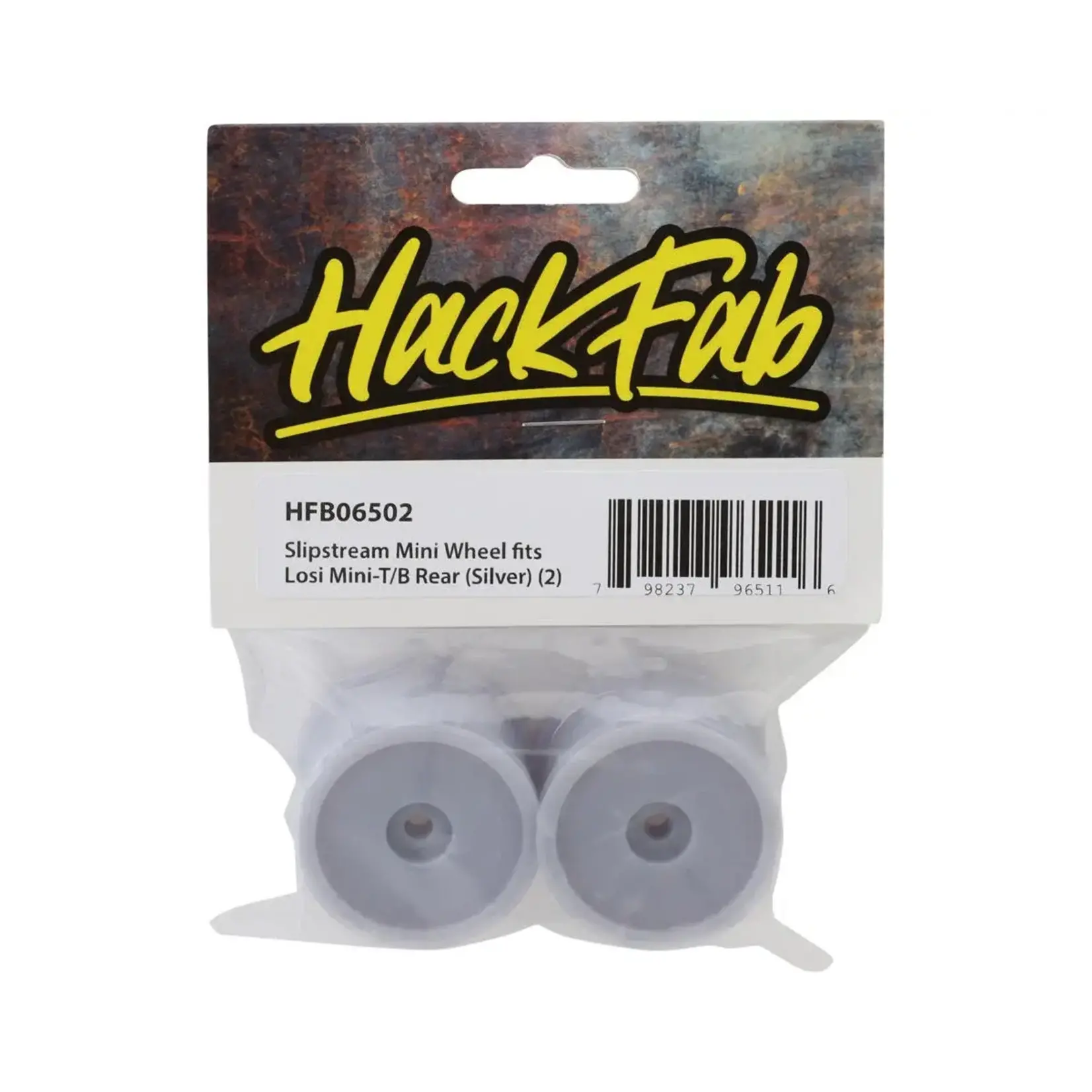 HackFab #HFB06502 HackFab Mini-T/B Rear Slipstream Mini Wheel (Silver) (2)