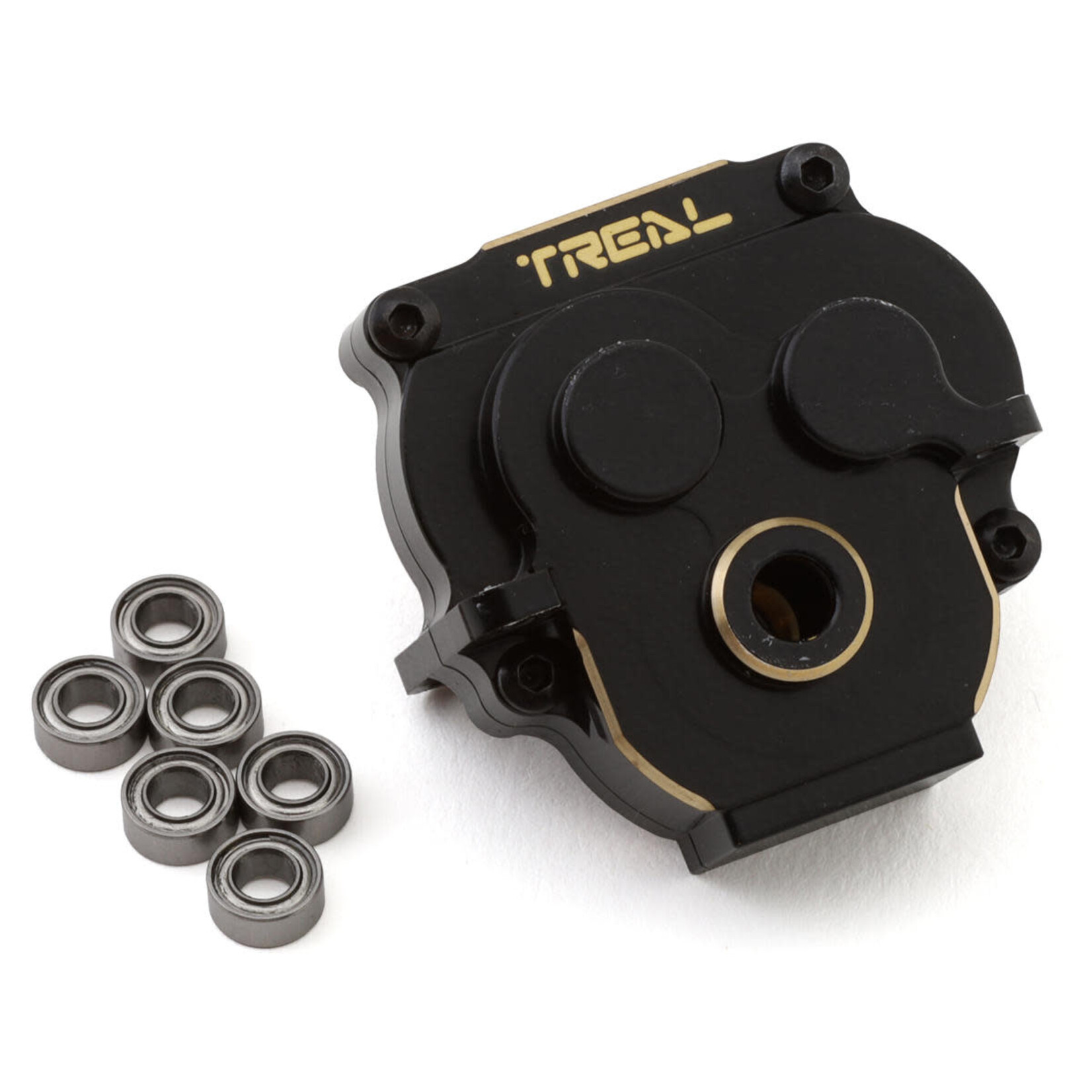 Treal #X003VG0JBB Treal Hobby Brass Transmission Gearbox Housing for Traxxas TRX-4M (Black) (44g)