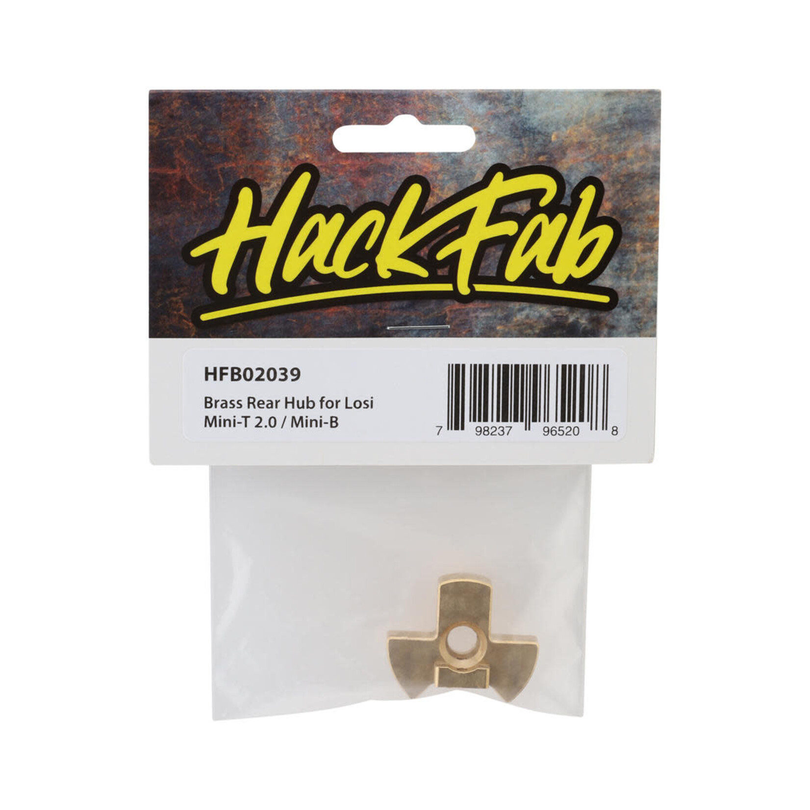 HackFab #HFB02039 HackFab Losi Mini-T/B Brass Rear Hub (23.5g)