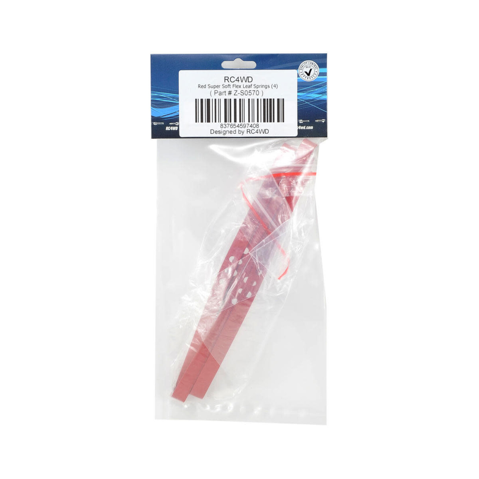 RC4WD #Z-S0570 RC4WD Trail Finder Flex Leaf Spring (Red - Super Soft) (4)