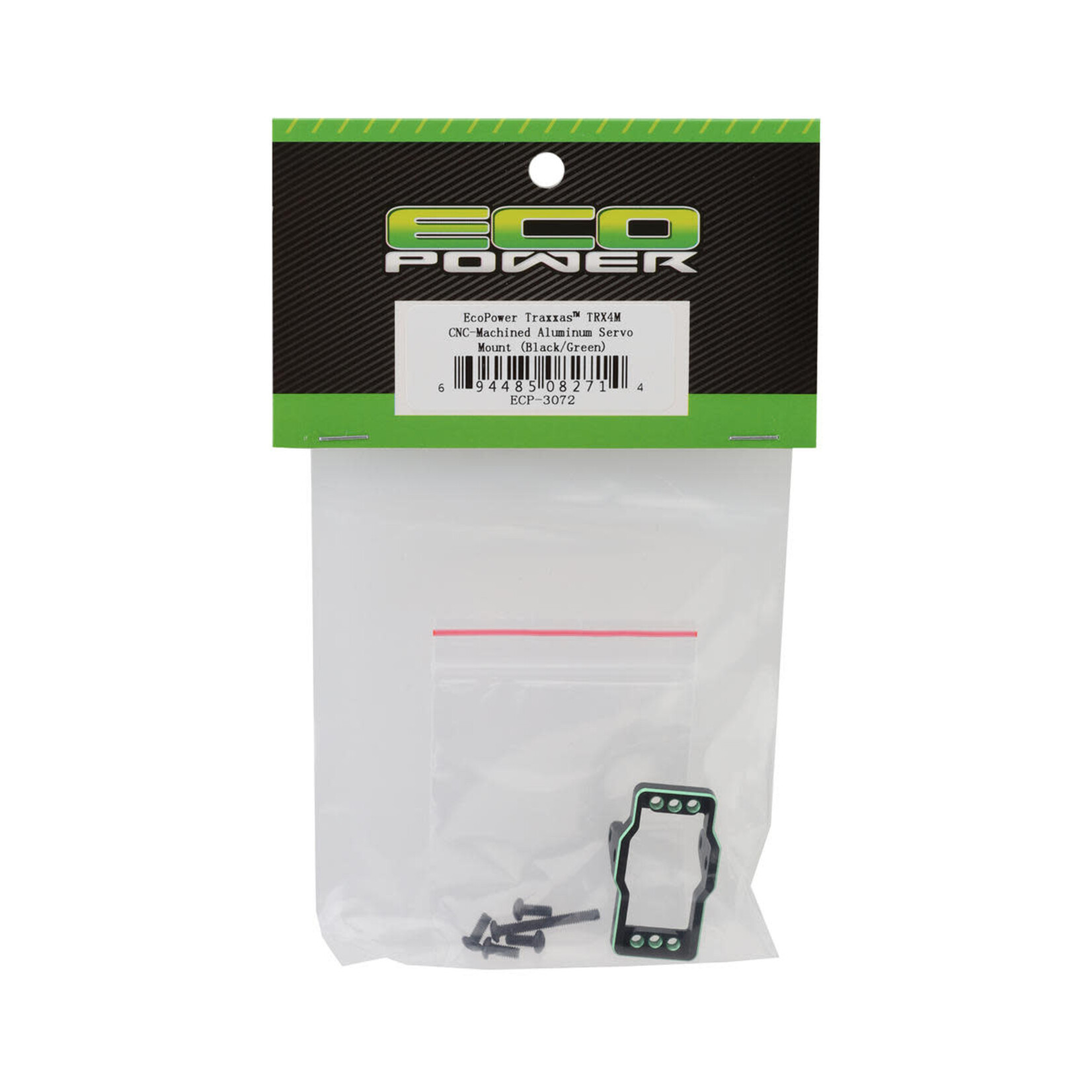 EcoPower #ECP-3072 EcoPower CNC-Machined Aluminum Servo Mount for Traxxas™ TRX-4M (Black & Green)