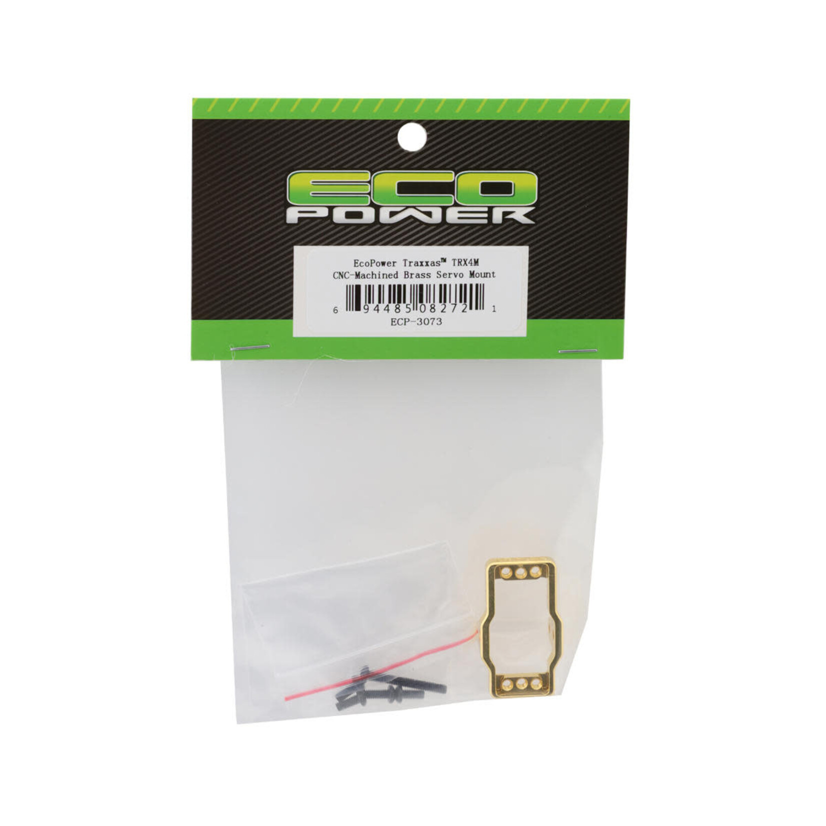 EcoPower #ECP-3073 EcoPower CNC-Machined Brass Servo Mount for Traxxas™ TRX-4M (Gold) (8g)
