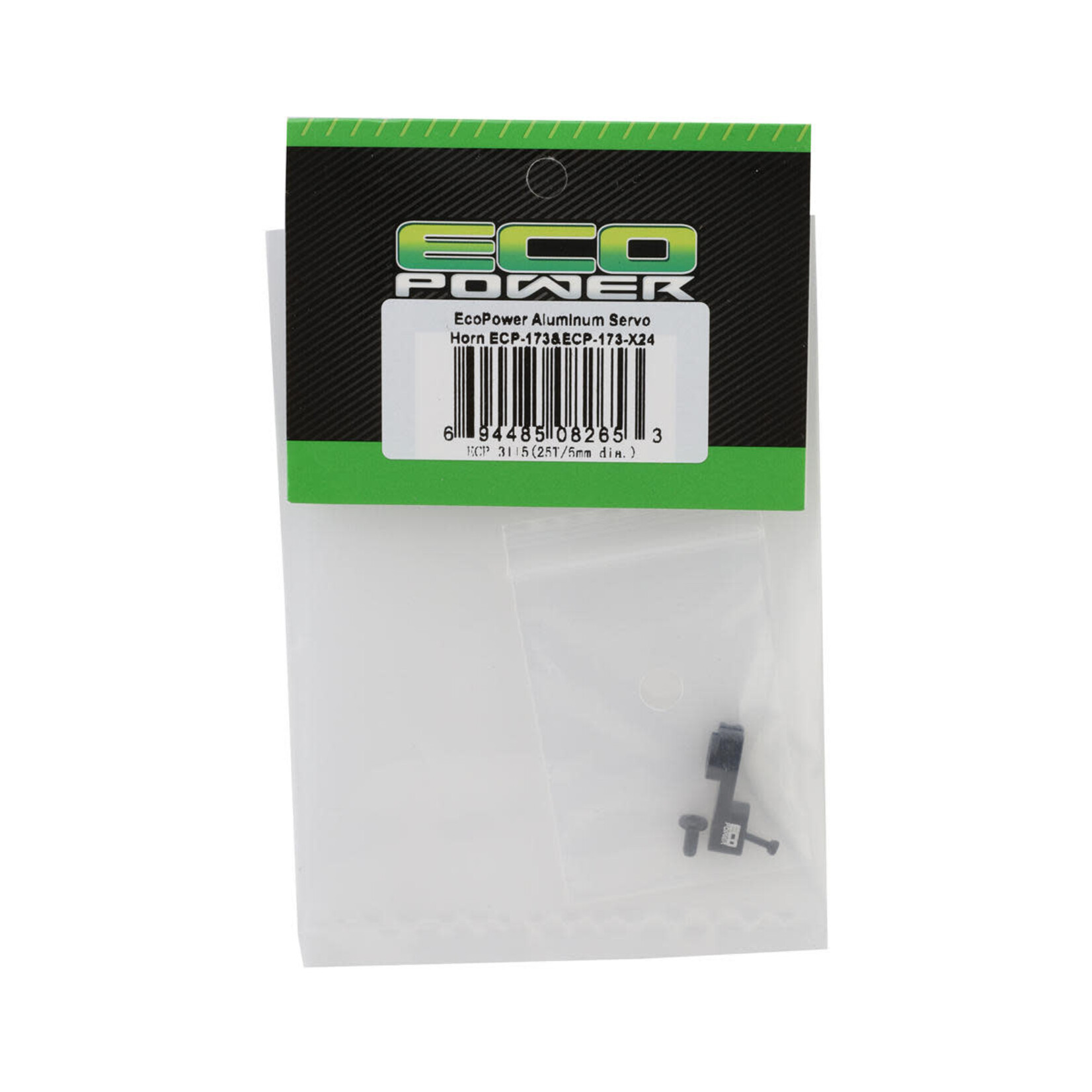EcoPower #ECP-3115 EcoPower Aluminum Clamping Servo Horn for ECP-173 & X24 Servos (Black) (25T/ø5mm) (TRX4M & SCX24)