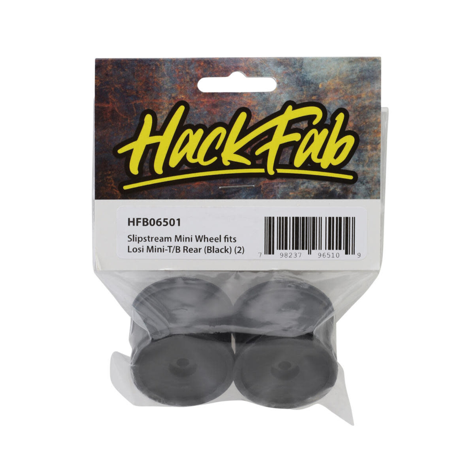HackFab #HFB06501 HackFab Mini-T/B Rear Slipstream Mini Wheel (Black) (2)