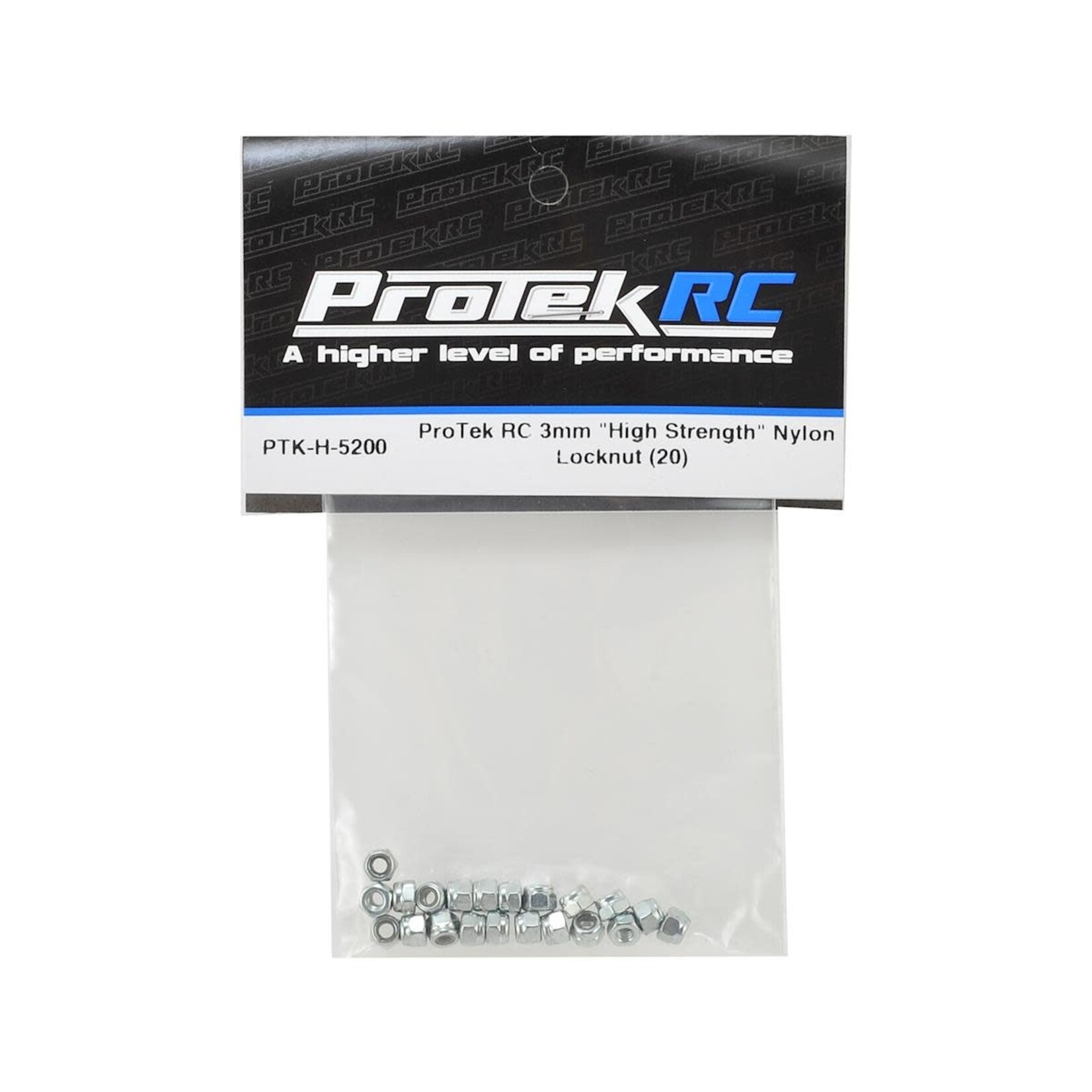 ProTek RC #PTK-H-5200  ProTek RC 3mm "High Strength" Nylon Locknut (20)