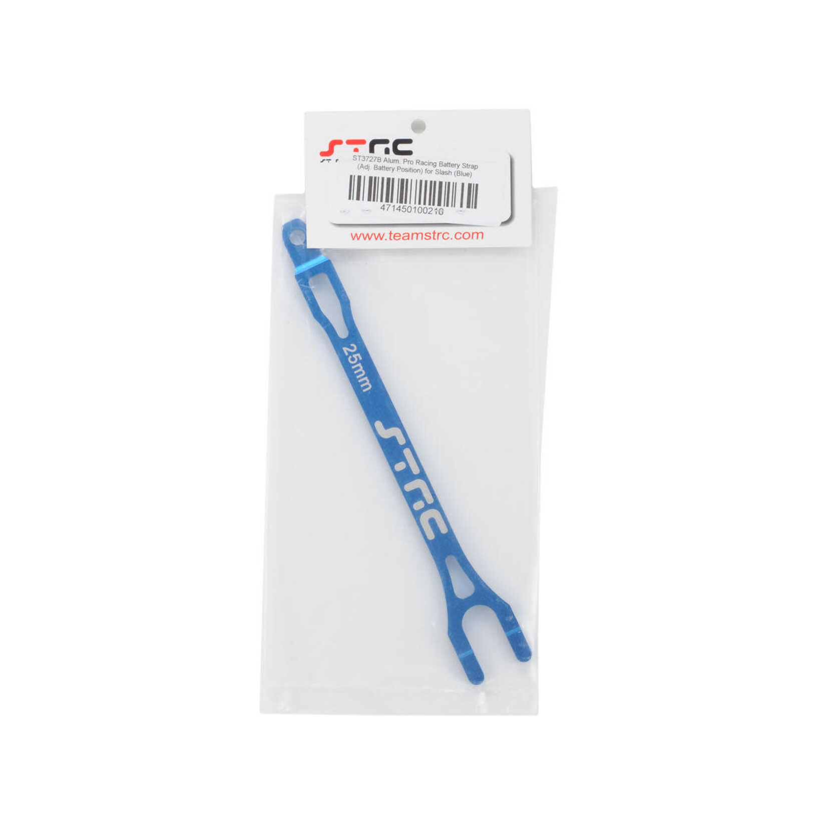 ST Racing Concepts #ST3727B ST Racing Concepts Aluminum Battery Strap for Traxxas Slash (Blue)