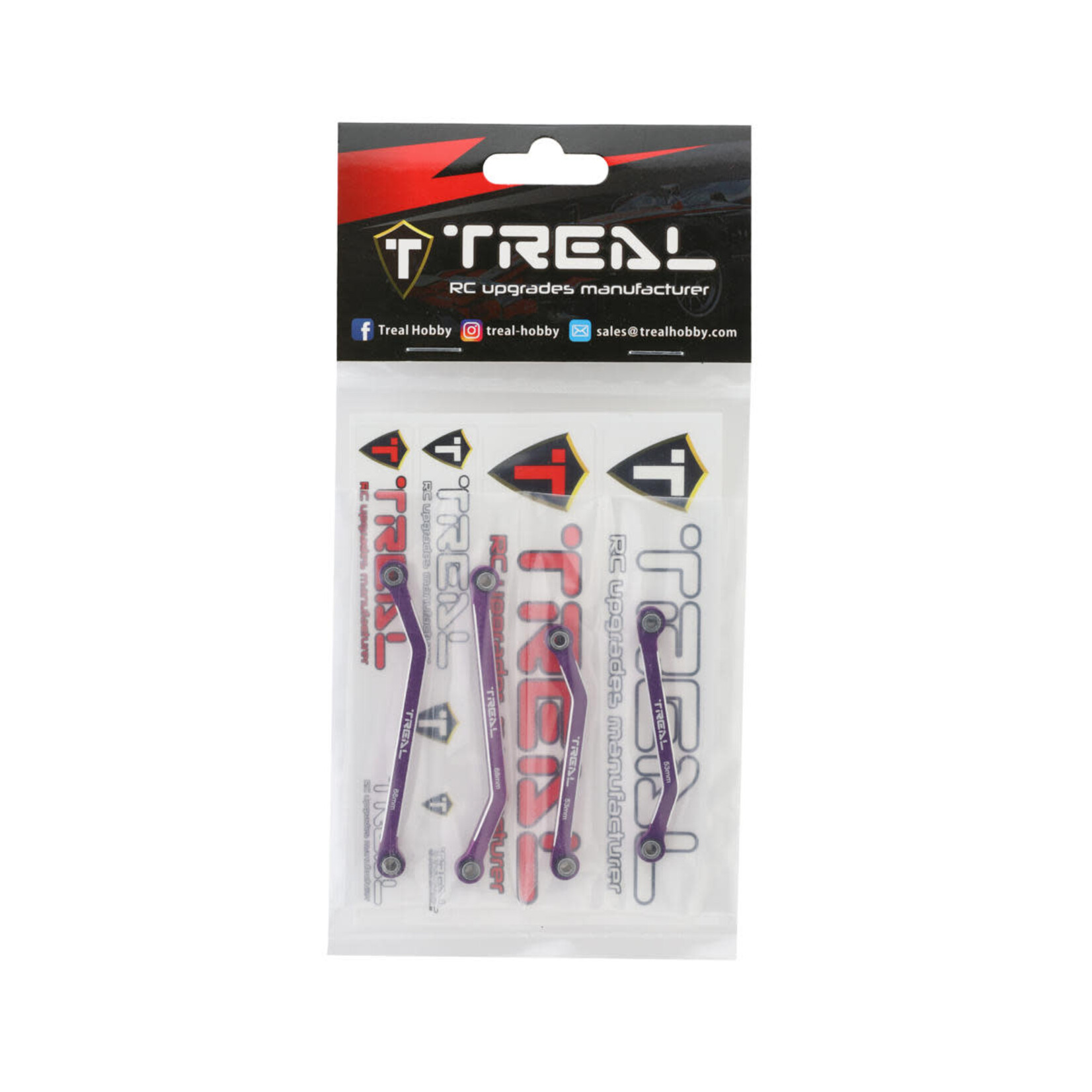 Treal #X003Q5GYST Treal Hobby Aluminum High Clearance Lower Suspension Links for Traxxas TRX-4M (Purple) (4)