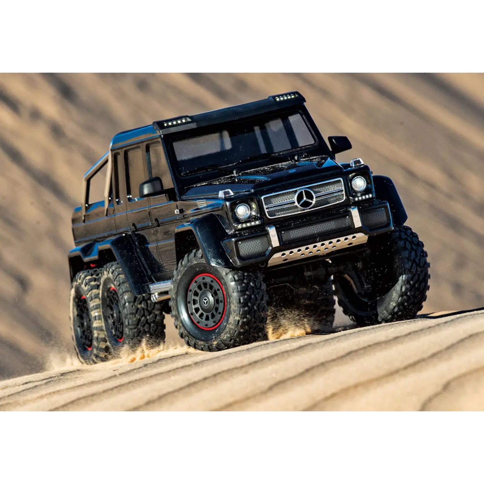 Traxxas #88096-4-BLK Traxxas TRX-6 1/10 6x6 Trail Crawler Truck w/Mercedes-Benz G 63 AMG Body (Black) w/TQi 2.4GHz Radio