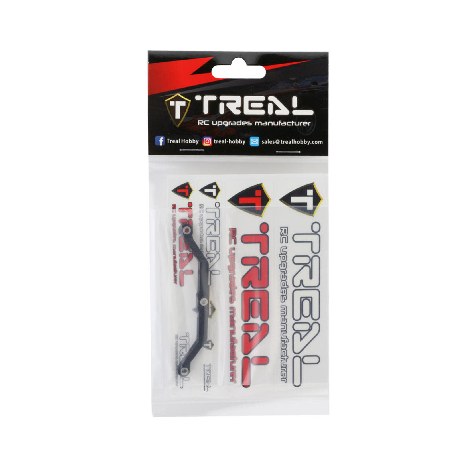 Treal #X003QSAC4X Treal Hobby Brass Front Steering Link for Traxxas TRX-4M (Black) (11.9g)