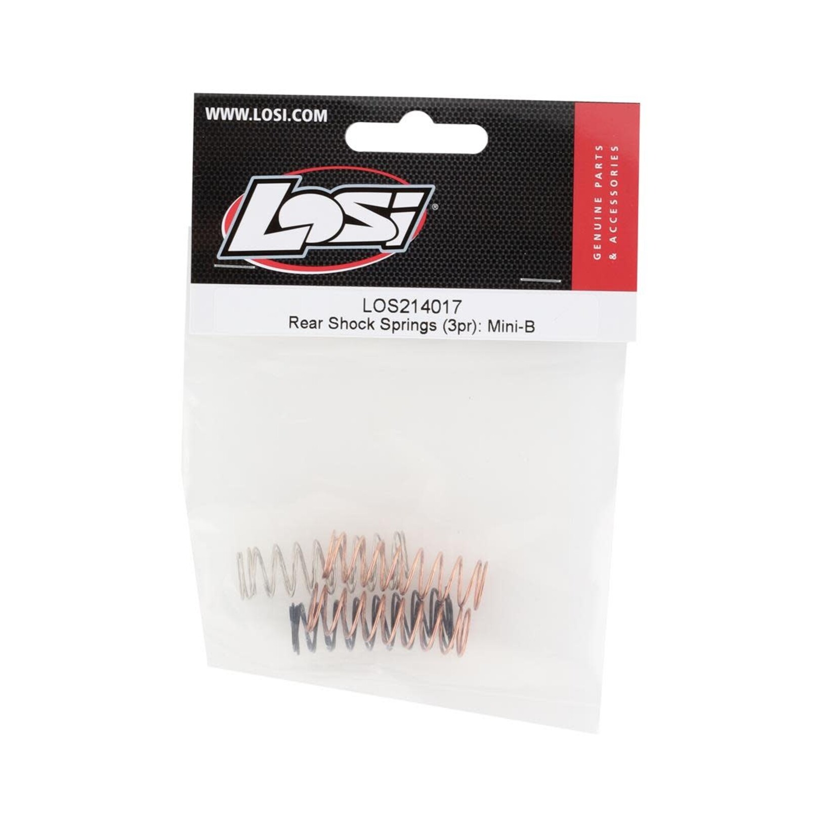 Losi #LOS214017 Losi Rear Shock Springs (3 pair): Mini-B