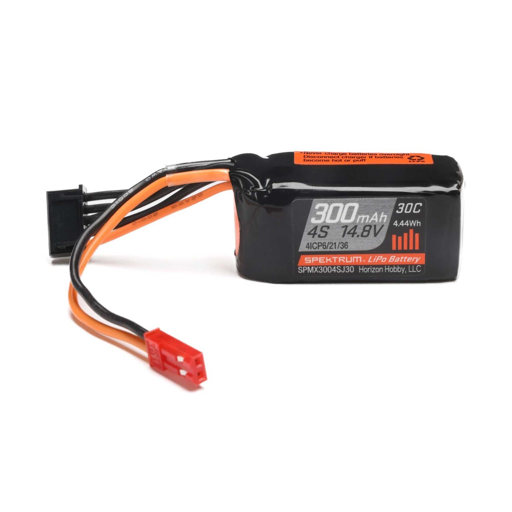 Spektrum #SPMX3004SJ30 Spektrum 4S 30 LiPo Battery (14.8V/300mAh) w/JST-RCY Connector