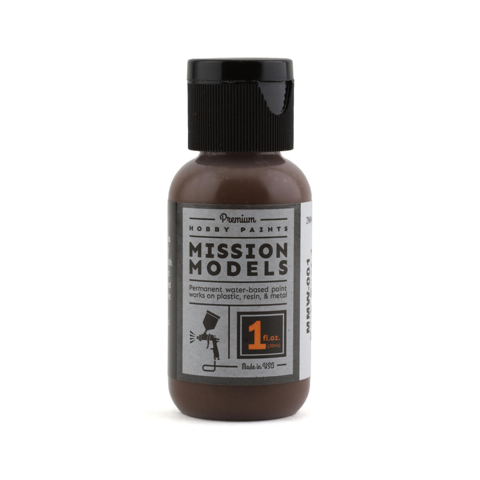 Mission Models #MMW-001 Mission Models Dark Rust 1 Acrylic Hobby Paint (1oz)