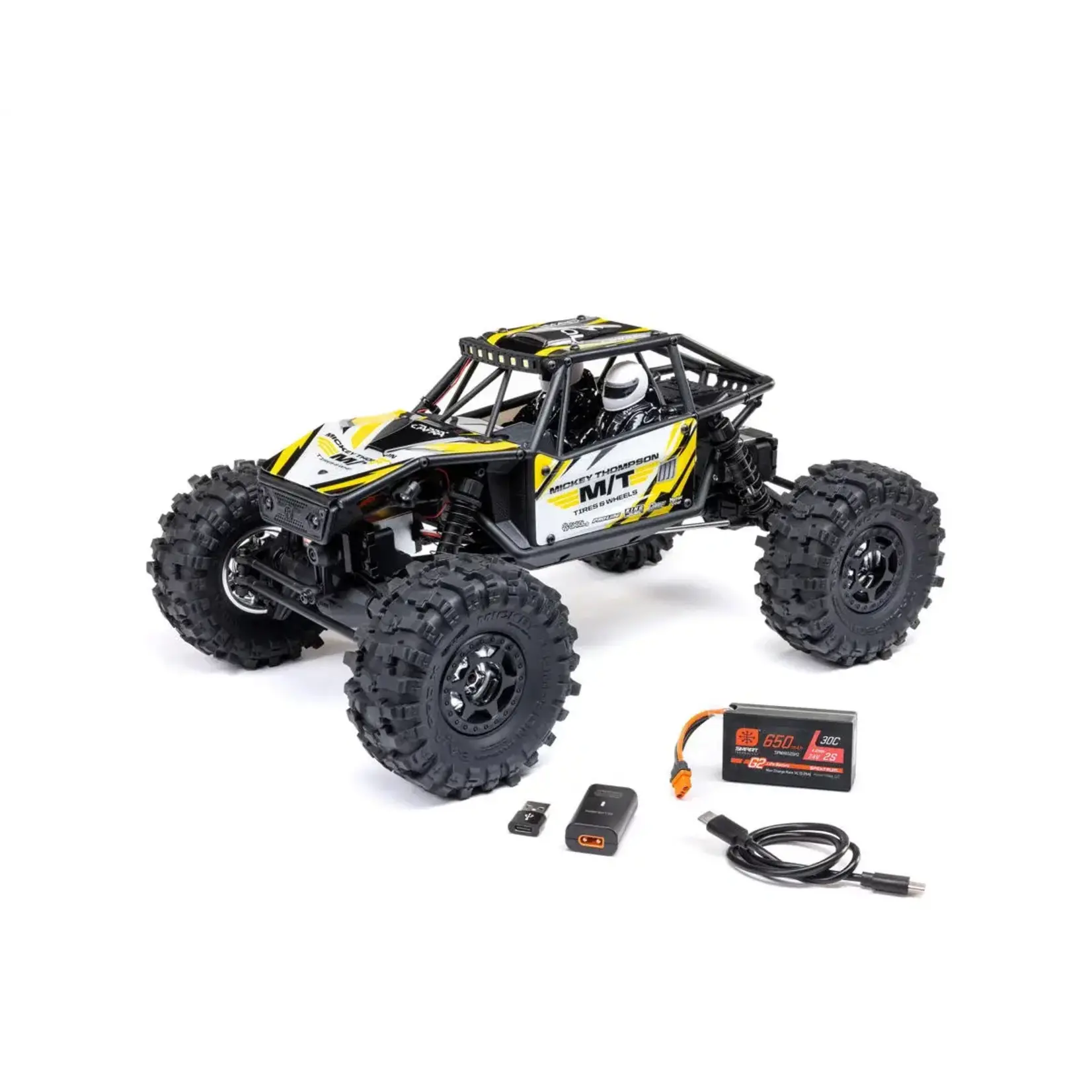 Axial #AXI-1750T2 Axial UTB18 Capra 4WS 1/18 RTR 4WD Unlimited Trail Buggy (Yellow) w/2.4GHz Radio, Battery & Charger