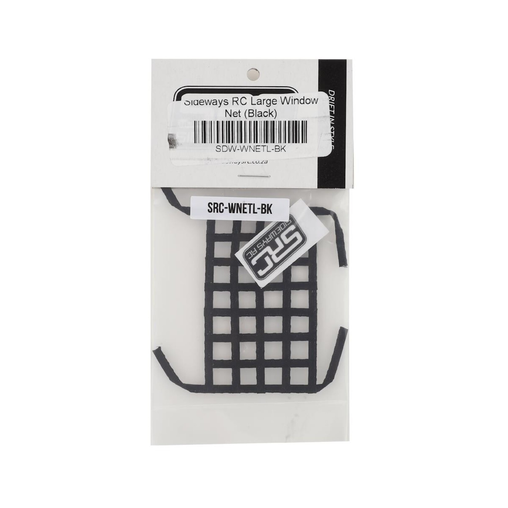 Sideways RC #SDW-WNETL-BK Sideways RC Scale Drift Window Net (Black) (Large)