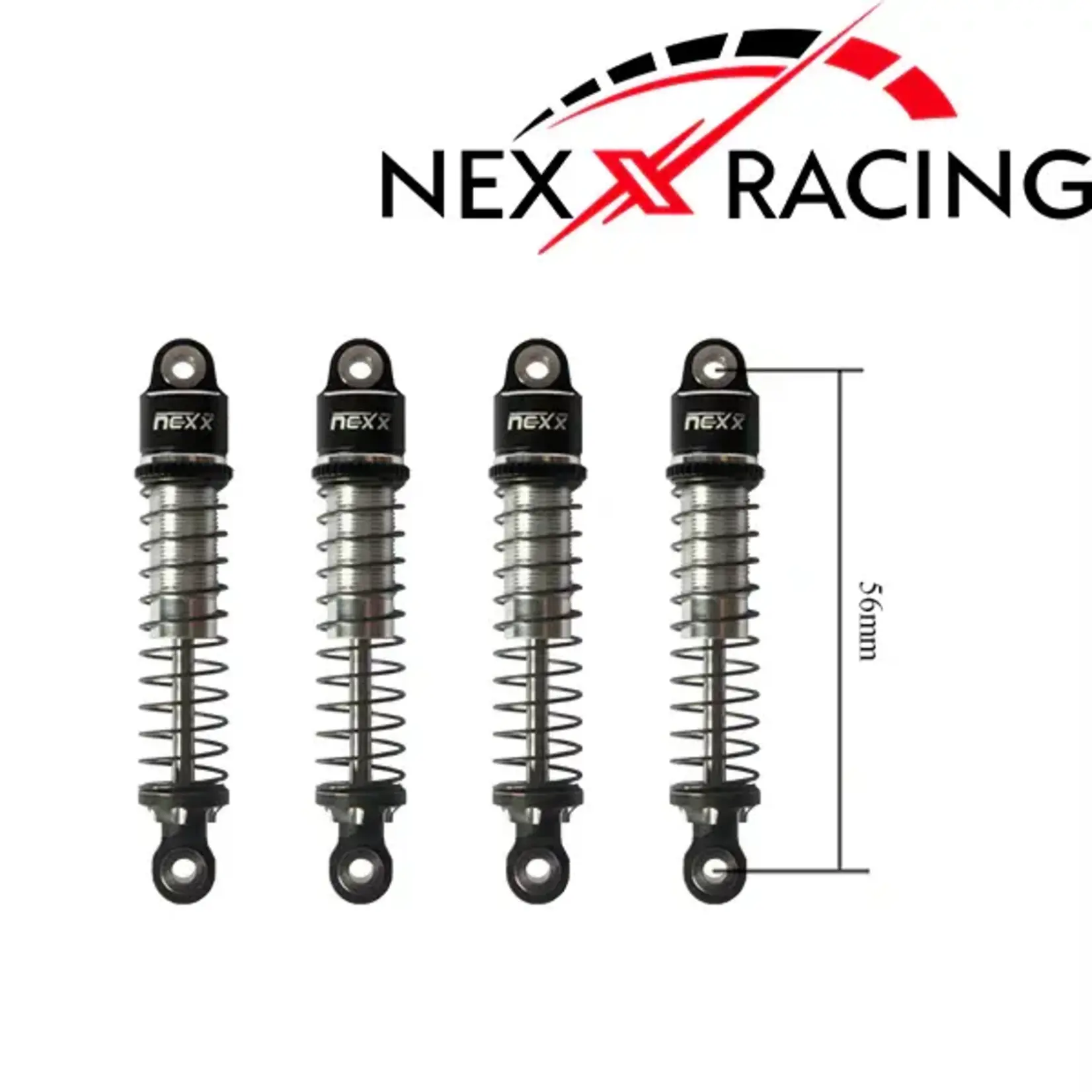 NEXX Racing #NX-401-B Nexx Racing Oil Shock (4pcs) for 1/18 TRX-4M - BLACK