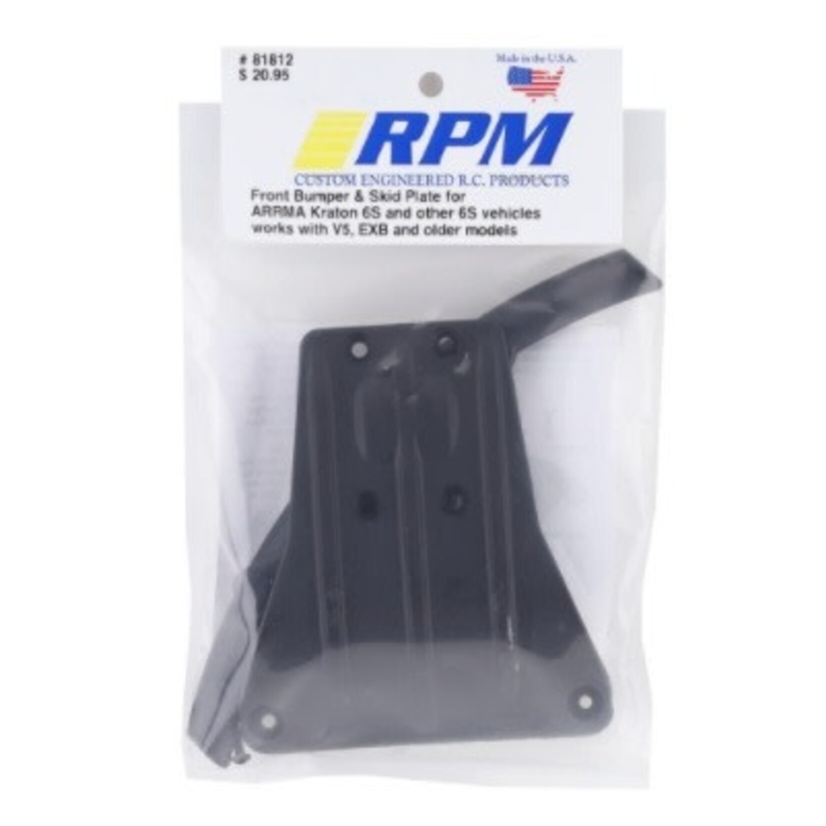 RPM RPM Arrma Kraton 6S Front Bumper & Skid Plate #81812