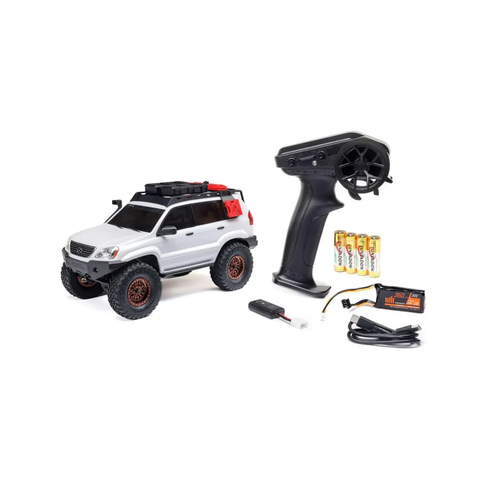 Axial #AXI-1532T1 Axial 1/24 SCX24 Lexus GX 470 4X4 Rock Crawler RTR, White