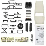 Meus Racing #HD-MB24-WHT  MEUS Racing MB24 Body 5.2in 132MM Axial Shell Body ABS+Nylon Carbon Fiber Frame For 1/24 Axial SCX24 Bronco Deadbolt JLU B-17 C10 - WHITE