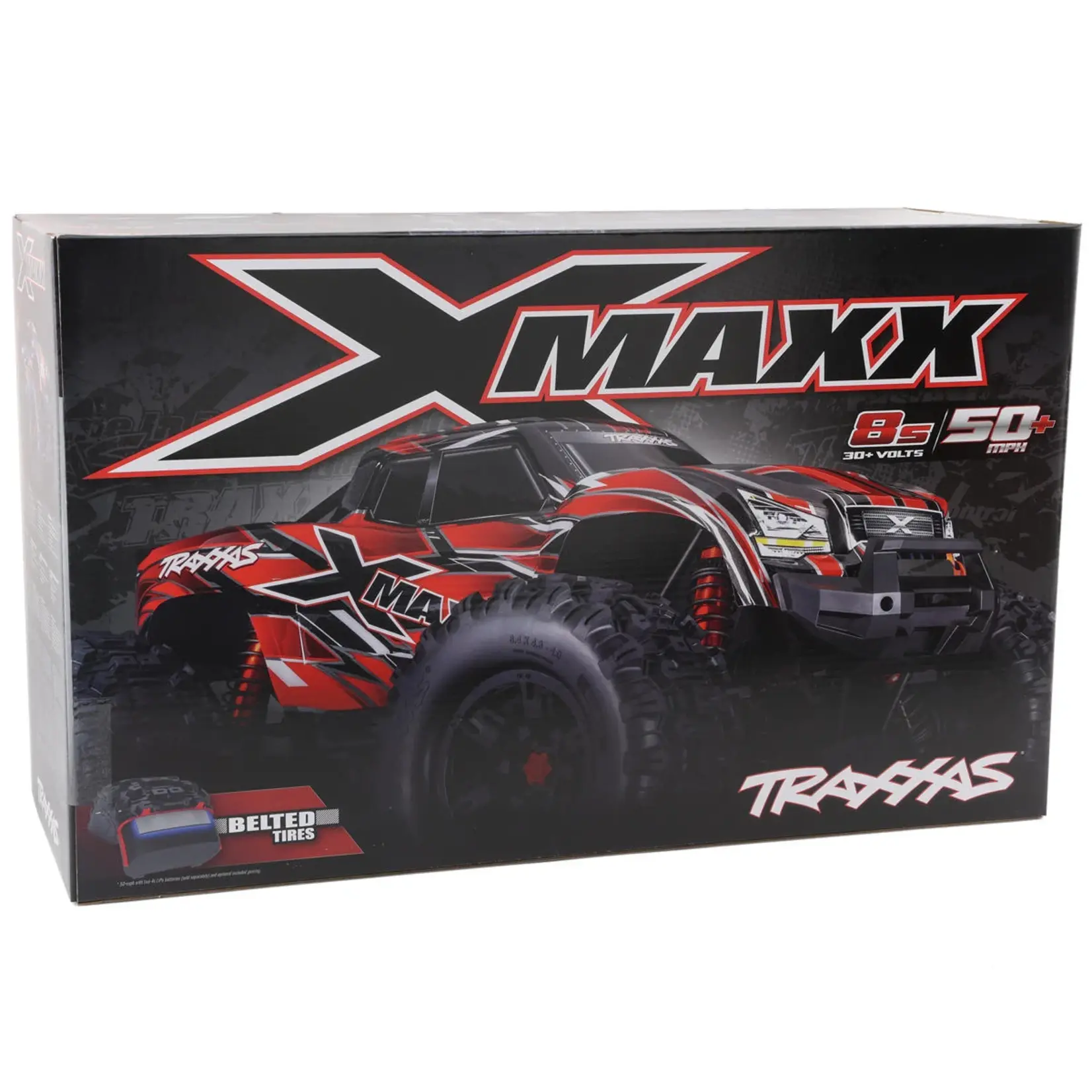 Traxxas #77096-4-RED Traxxas X-Maxx 8S 1/6 4WD Brushless RTR Monster Truck (Red) w/2.4GHz TQi Radio, TSM & Belted Tires