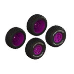 ARRMA #ARA-1570 Arrma dBoots 'FORTRESS' Glued Tire Set, Purple (2 Pairs)