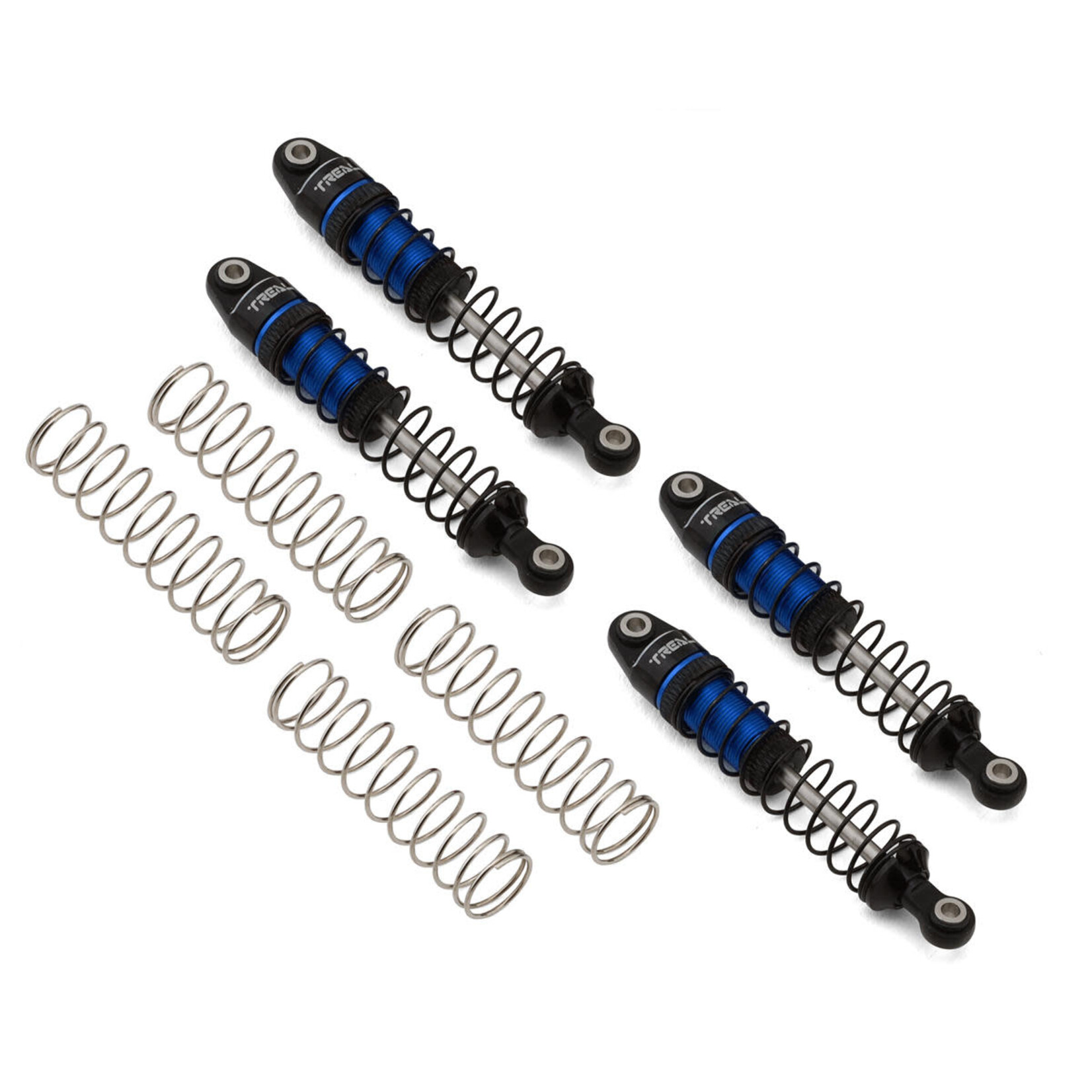 Treal #X004CQY2HL Treal Hobby 59mm Oil-Filled Long Travel Shock Set for Traxxas TRX-4M® & TRX-4MT™ (Blue) (4) (Front/Rear)
