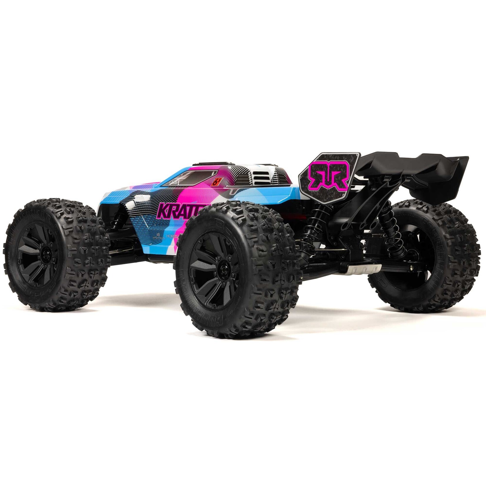 ARRMA #ARA8608V6T2 Arrma 1/8 KRATON 6S 4X4 RTR Brushless Speed Truck, Blue/Pink