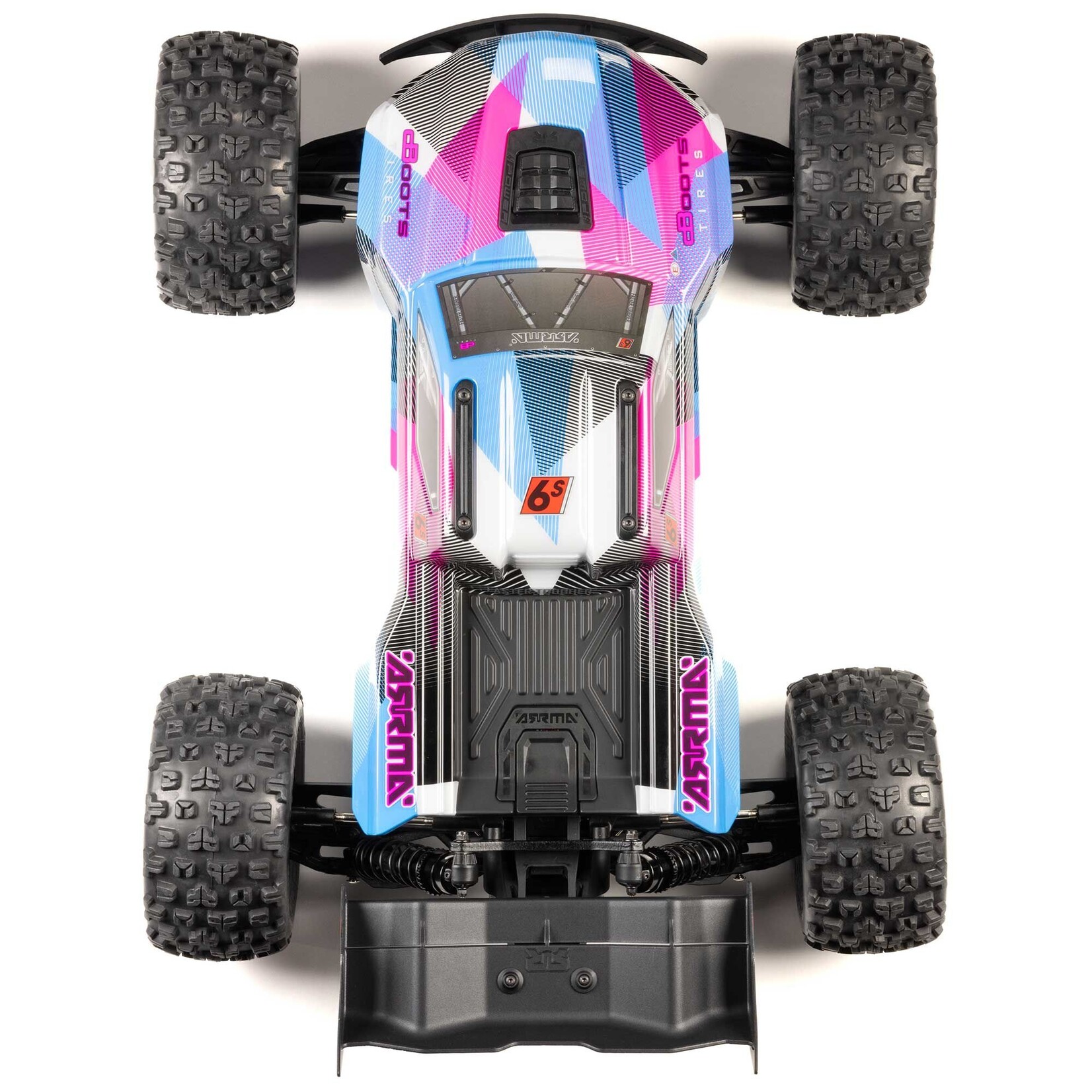 ARRMA #ARA8608V6T2 Arrma 1/8 KRATON 6S 4X4 RTR Brushless Speed Truck, Blue/Pink
