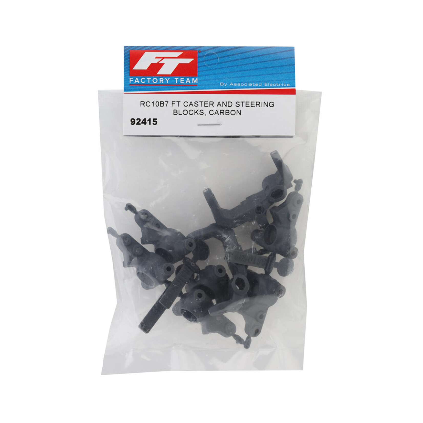 Team Associated #92415 Team Associated RC10B7 Factory Team Caster & Steering Blocks (Carbon)