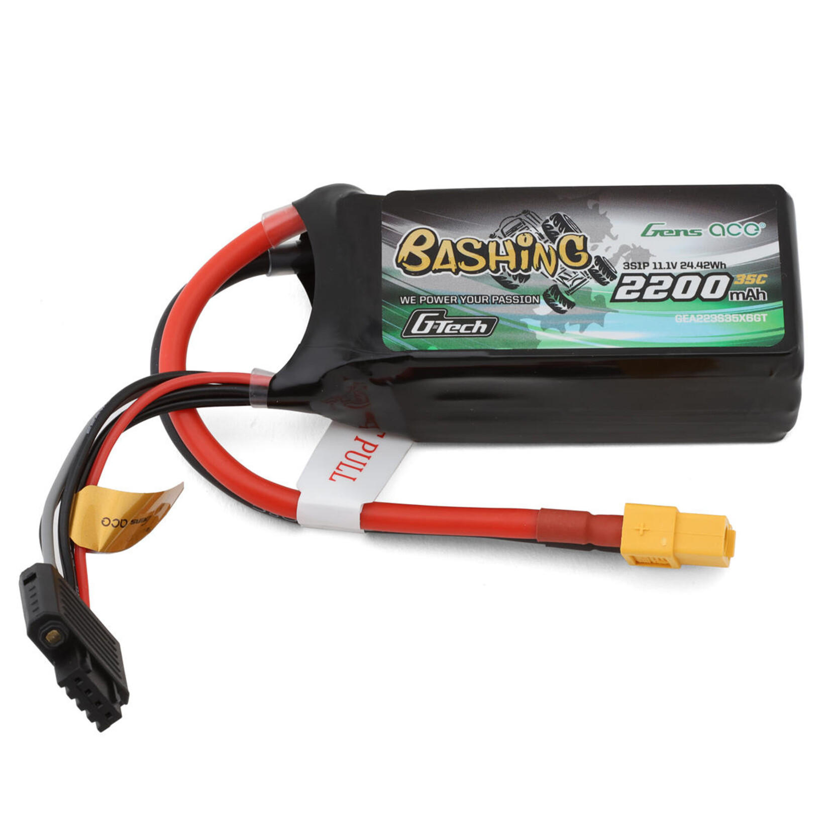Gens Ace #GEA223S35X6GT Gens Ace G-Tech Smart 3S Lipo Battery 35C (11.1V/2200mAh) w/XT60