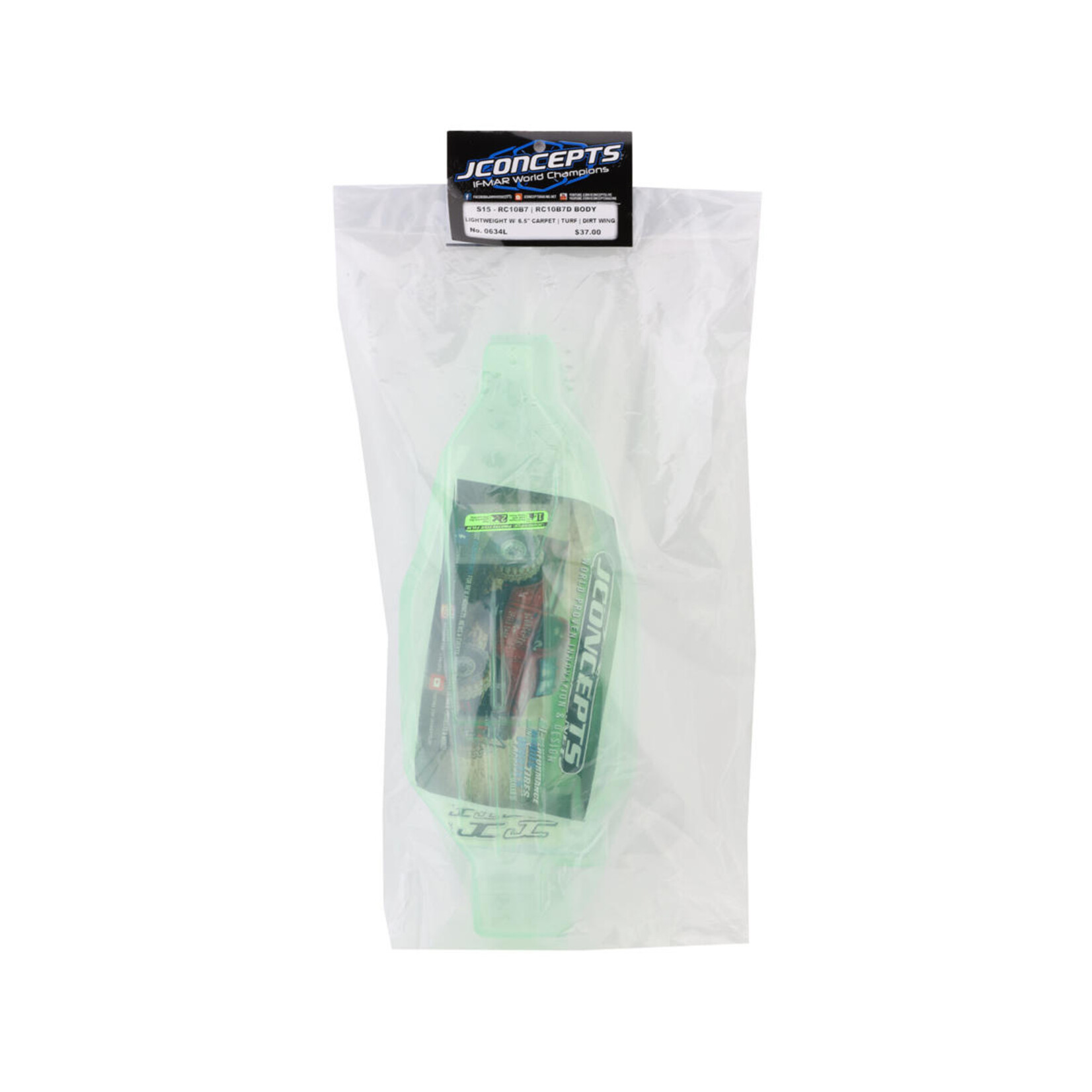 JConcepts #0634L JConcepts RC10B7/B7D "S15" 1/10 Buggy Body w/Carpet Wing (Clear) (Lighweight)