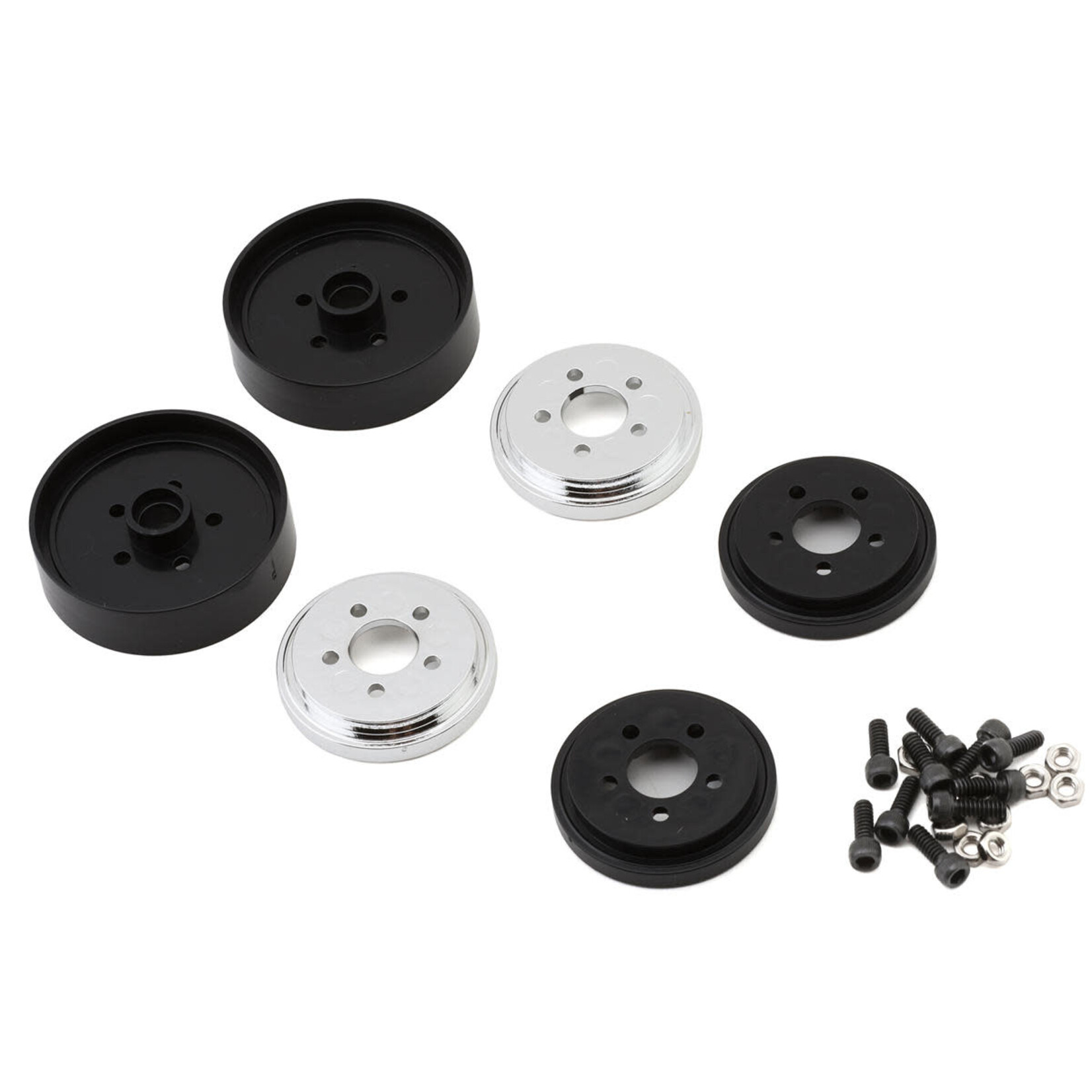 Team Associated #6395 Team Associated RC10 Jay Halsey Front Wheels (Chrome) (2)