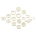 Team Associated #6643 Team Associated RC10 Front & Rear Wheels (White)