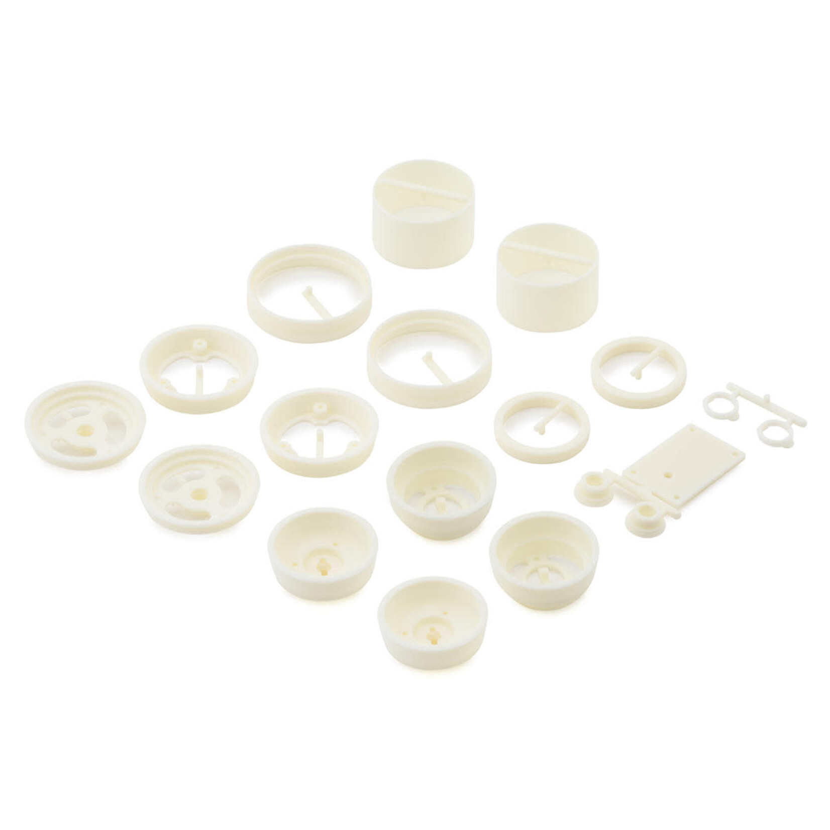 Team Associated #6643 Team Associated RC10 Front & Rear Wheels (White)