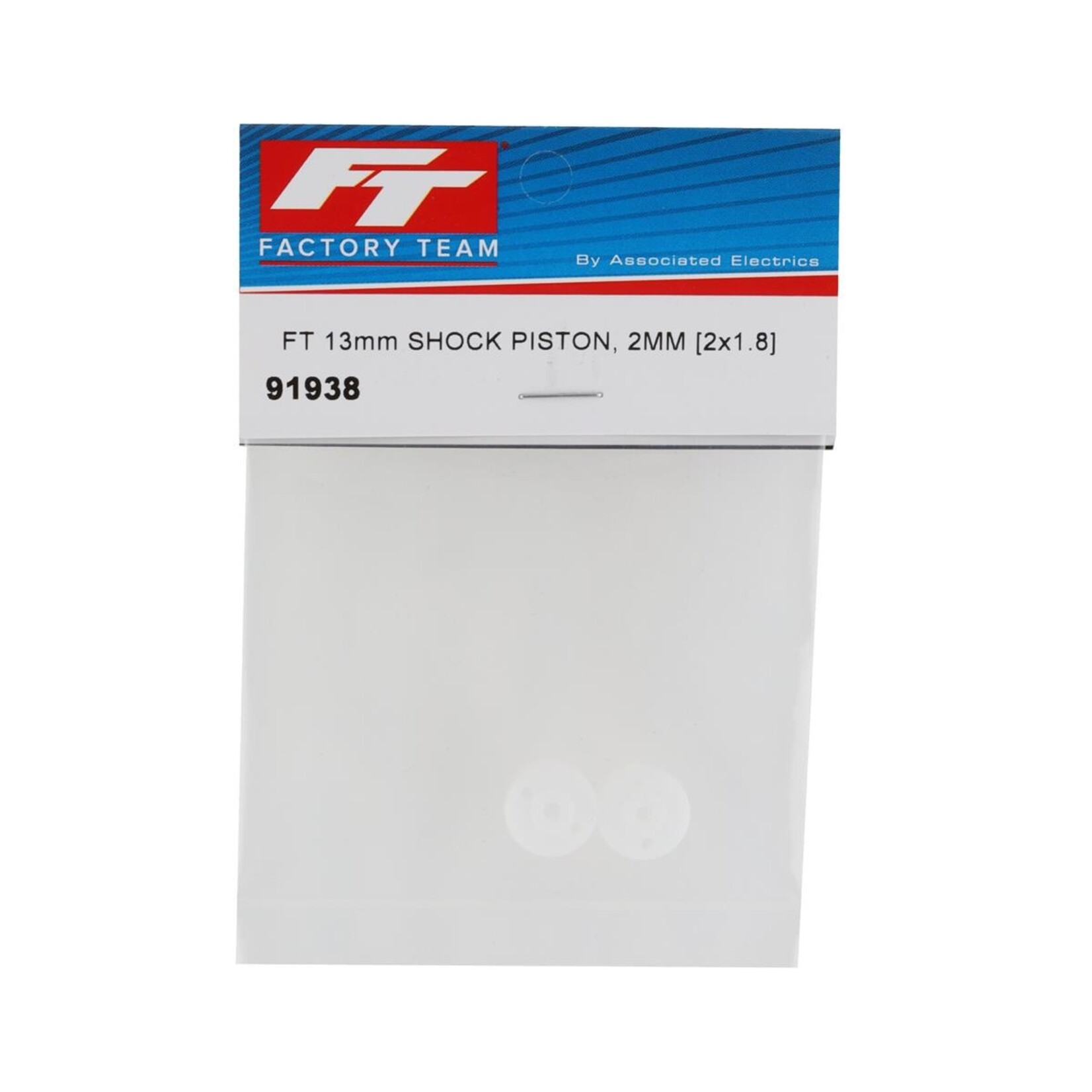 Team Associated #91938 Team Associated Factory Team 13mm 2mm Shock Piston (2) (2x1.8mm)