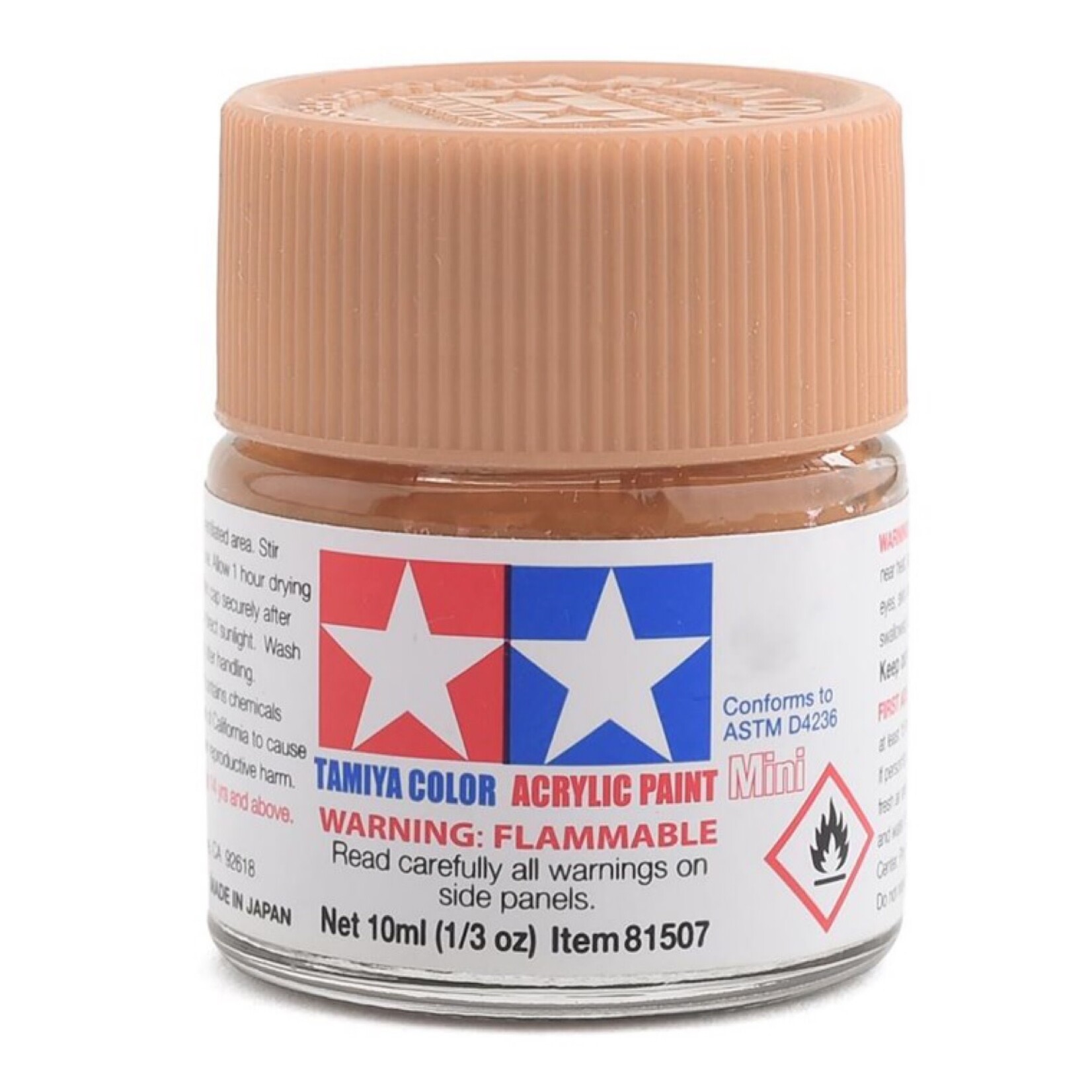Tamiya #81715 Tamiya XF-15 Flat Flesh Acrylic Paint (10ml)