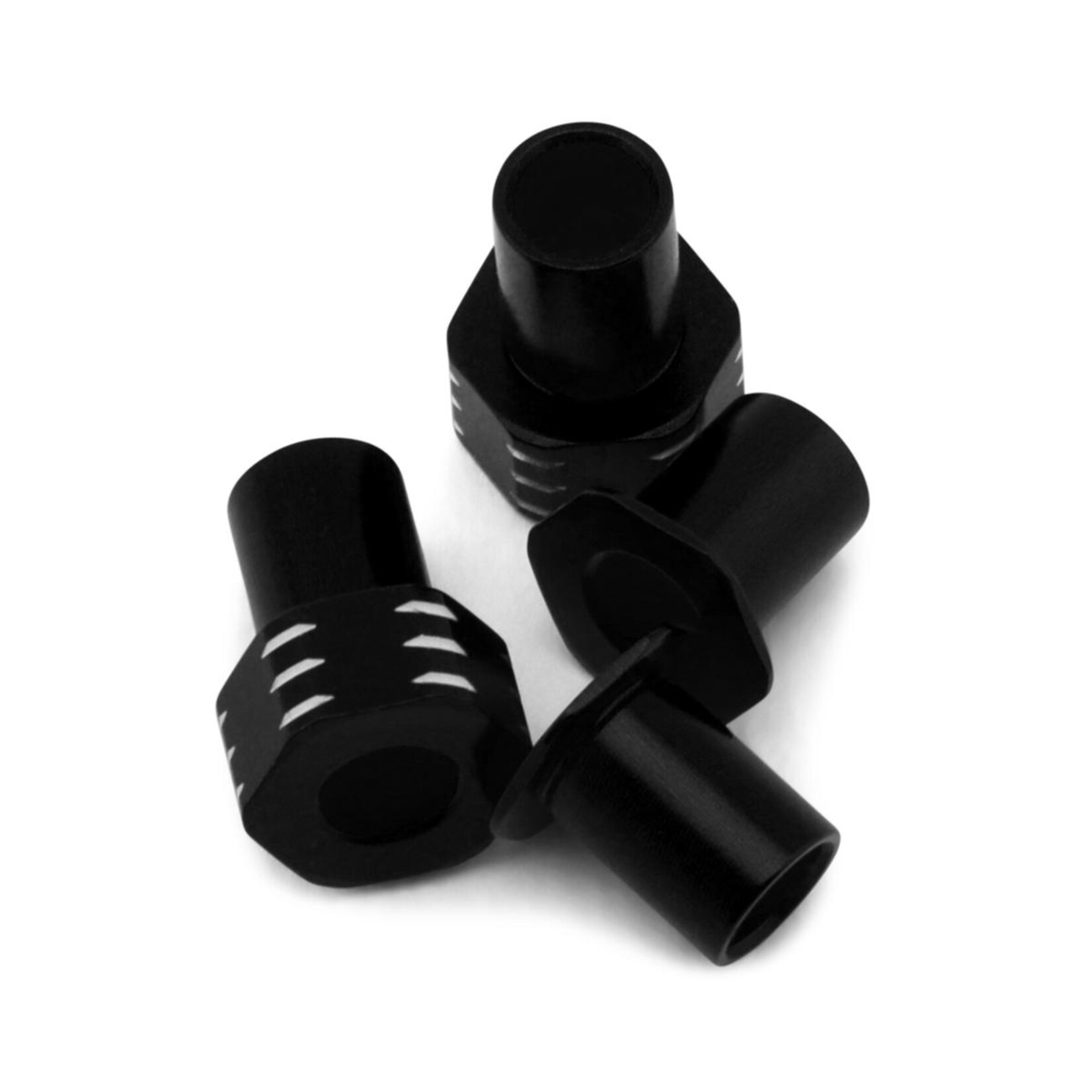 JConcepts #5196-2 JConcepts RC10B7 Aluminum Caster Hat Bushings (Black) (4) (0 & 3mm)