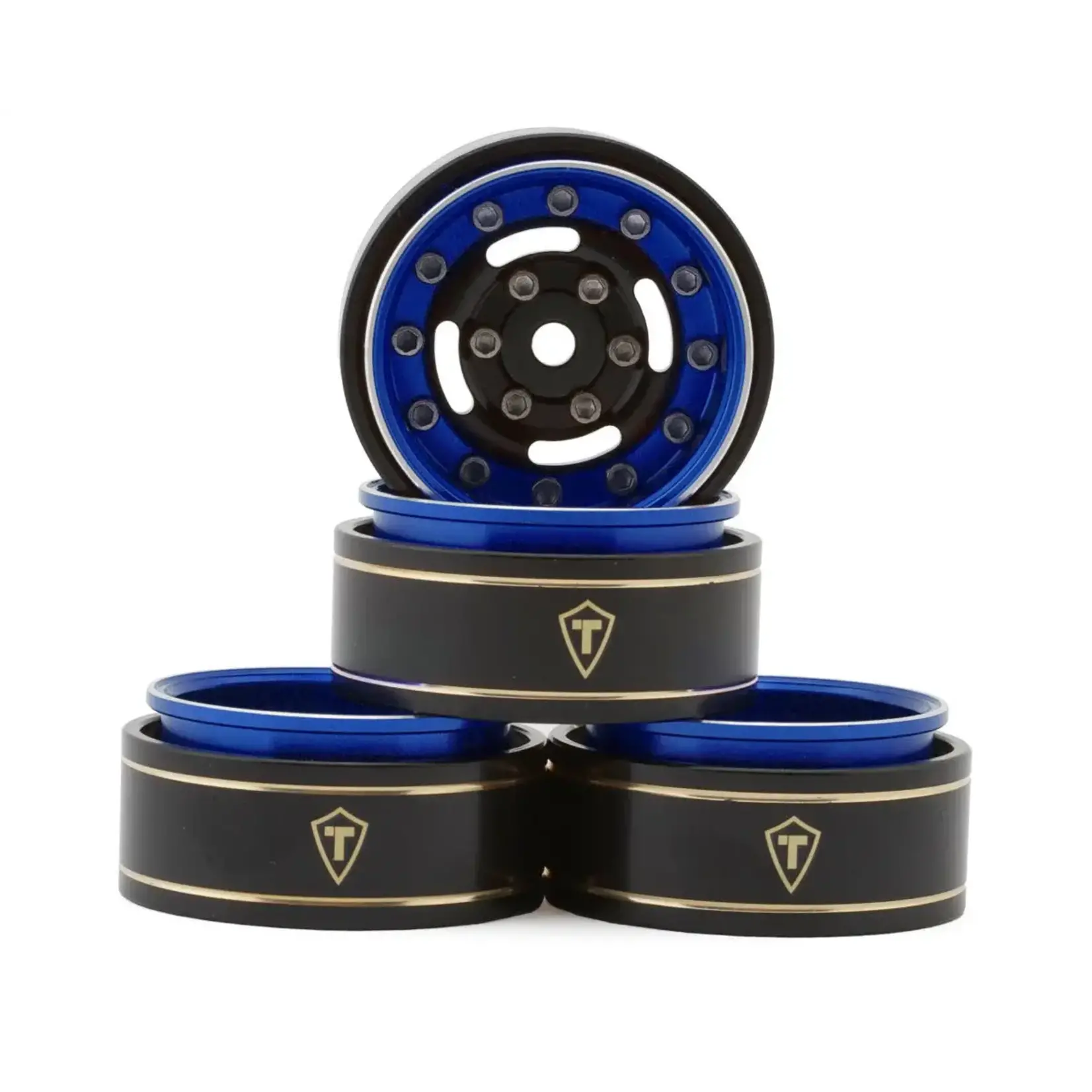 Treal #X003Z3JITJ Treal Hobby Type F 1.0" Deep Dish Beadlock Wheels (Blue)