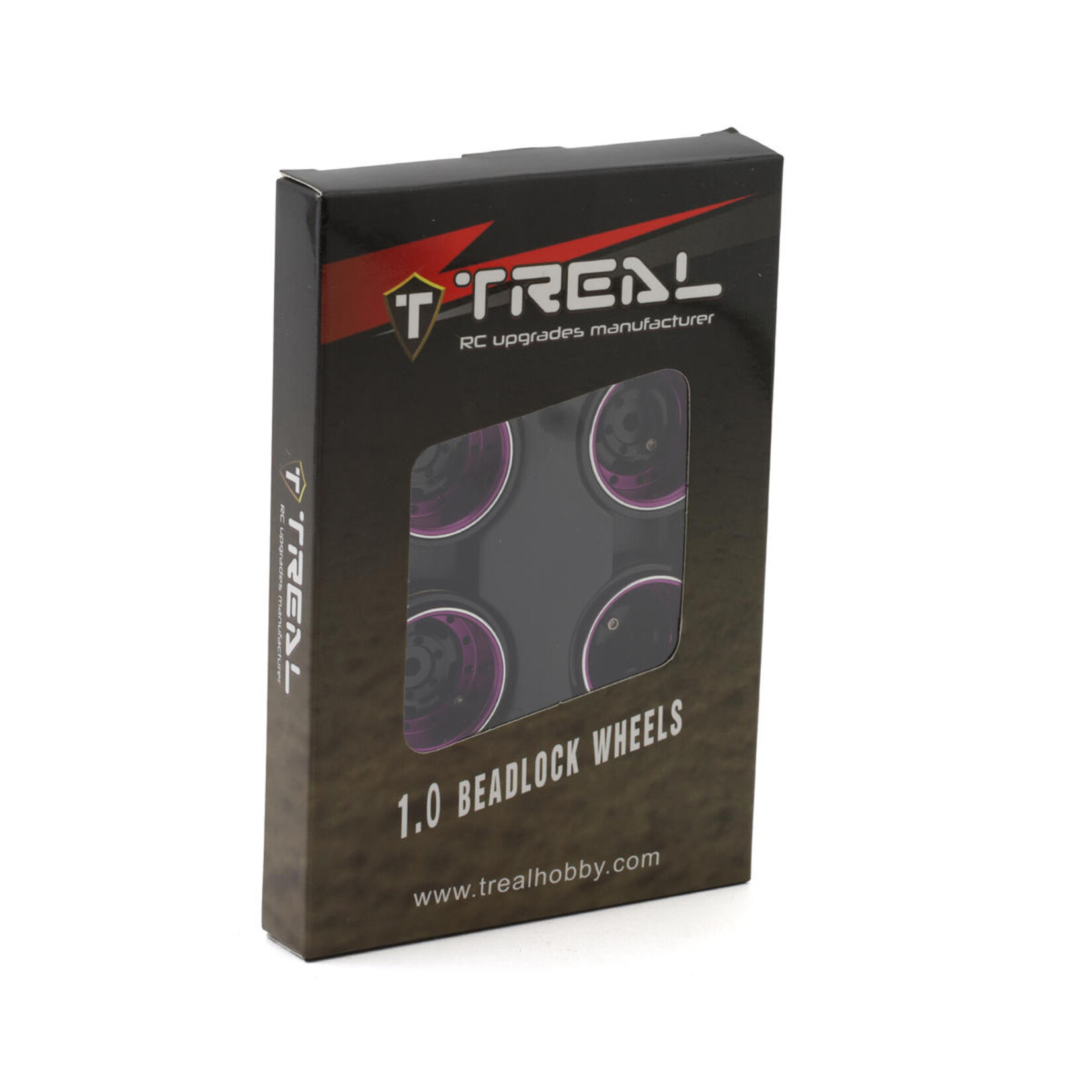 Treal #X003Z3L29D Treal Hobby Type F 1.0" Deep Dish Beadlock Wheels (Purple)