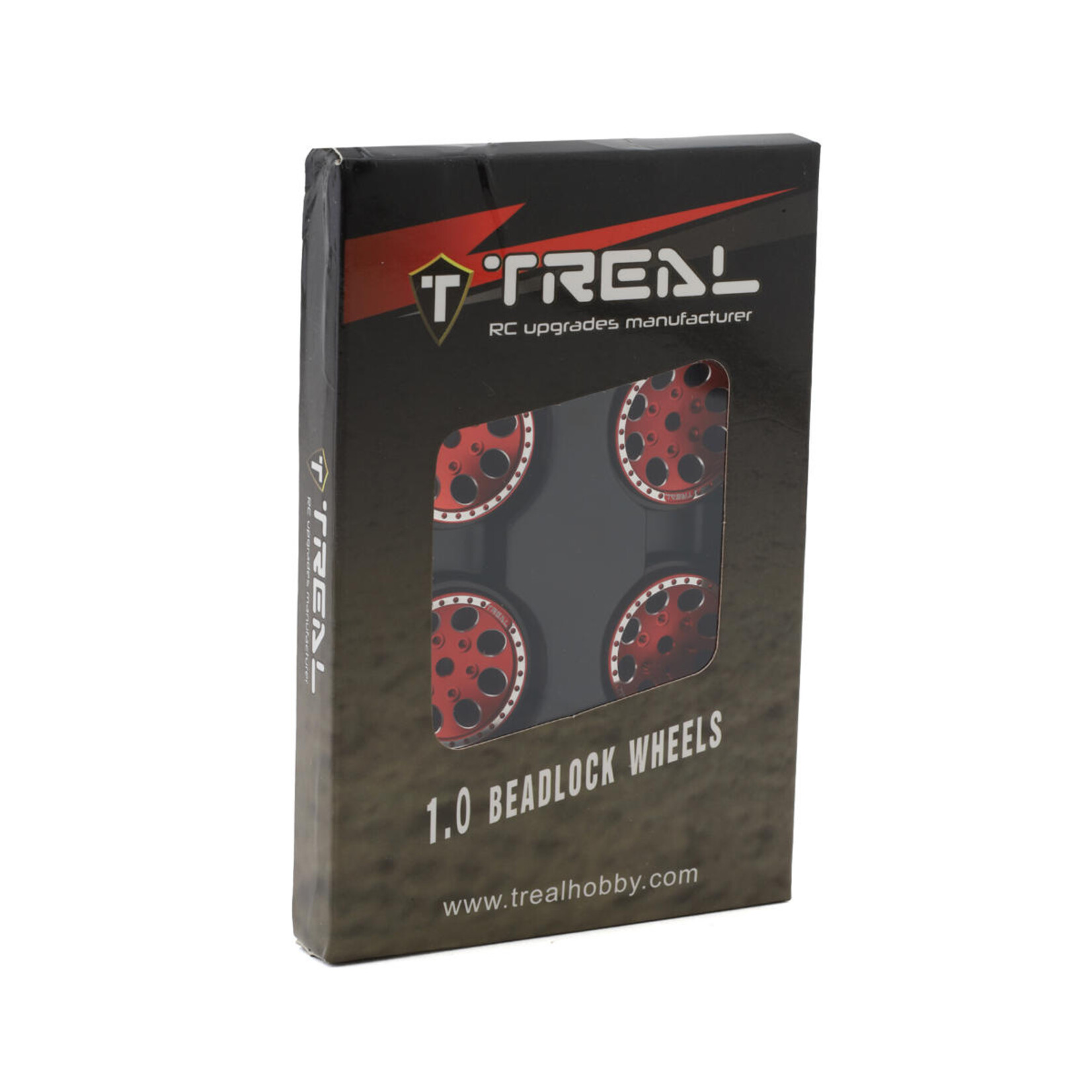 Treal #X002P8TVPB Treal Hobby 1.0" 8-Hole Beadlock Wheels (Red) (4) (22g)