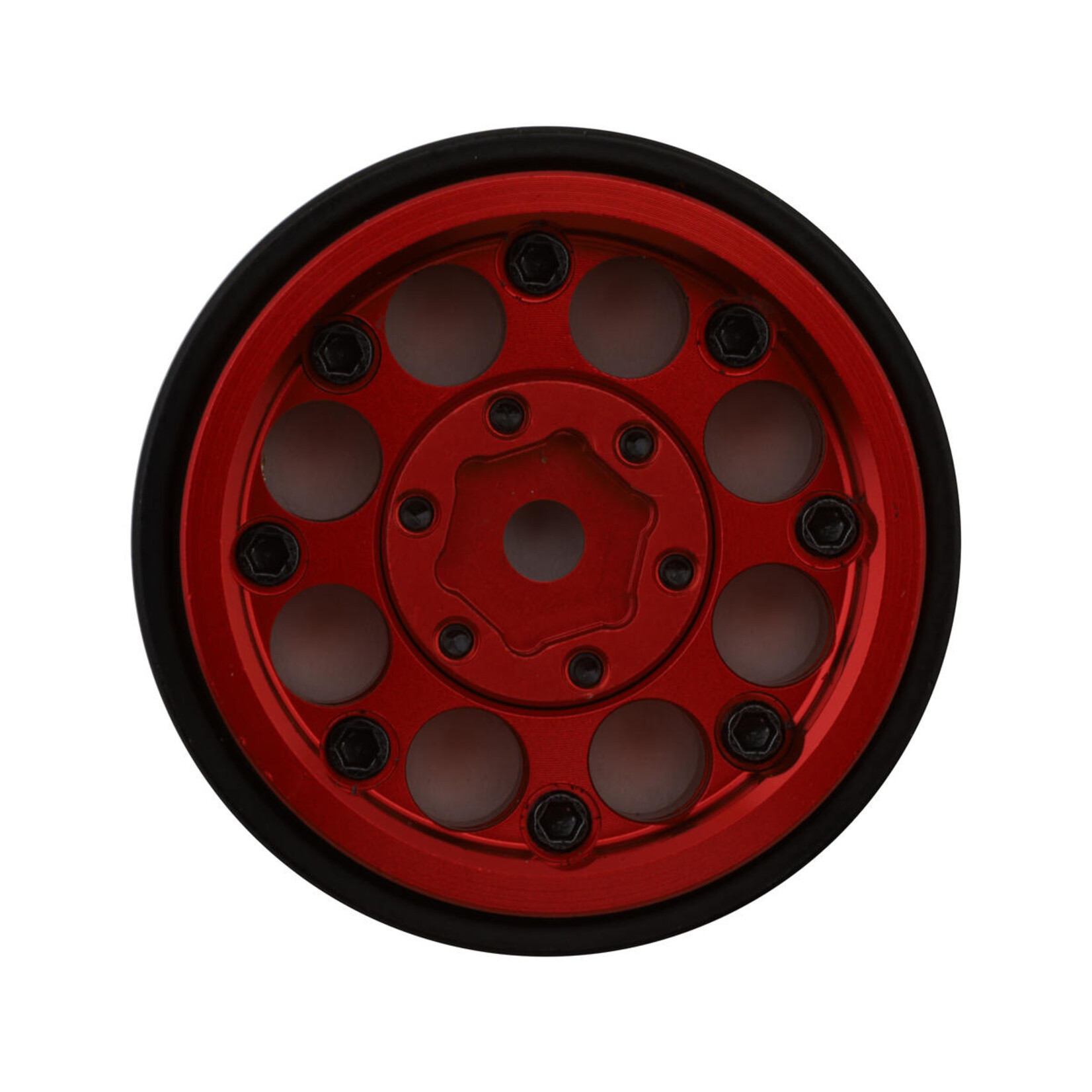 Treal #X002P8TVPB Treal Hobby 1.0" 8-Hole Beadlock Wheels (Red) (4) (22g)