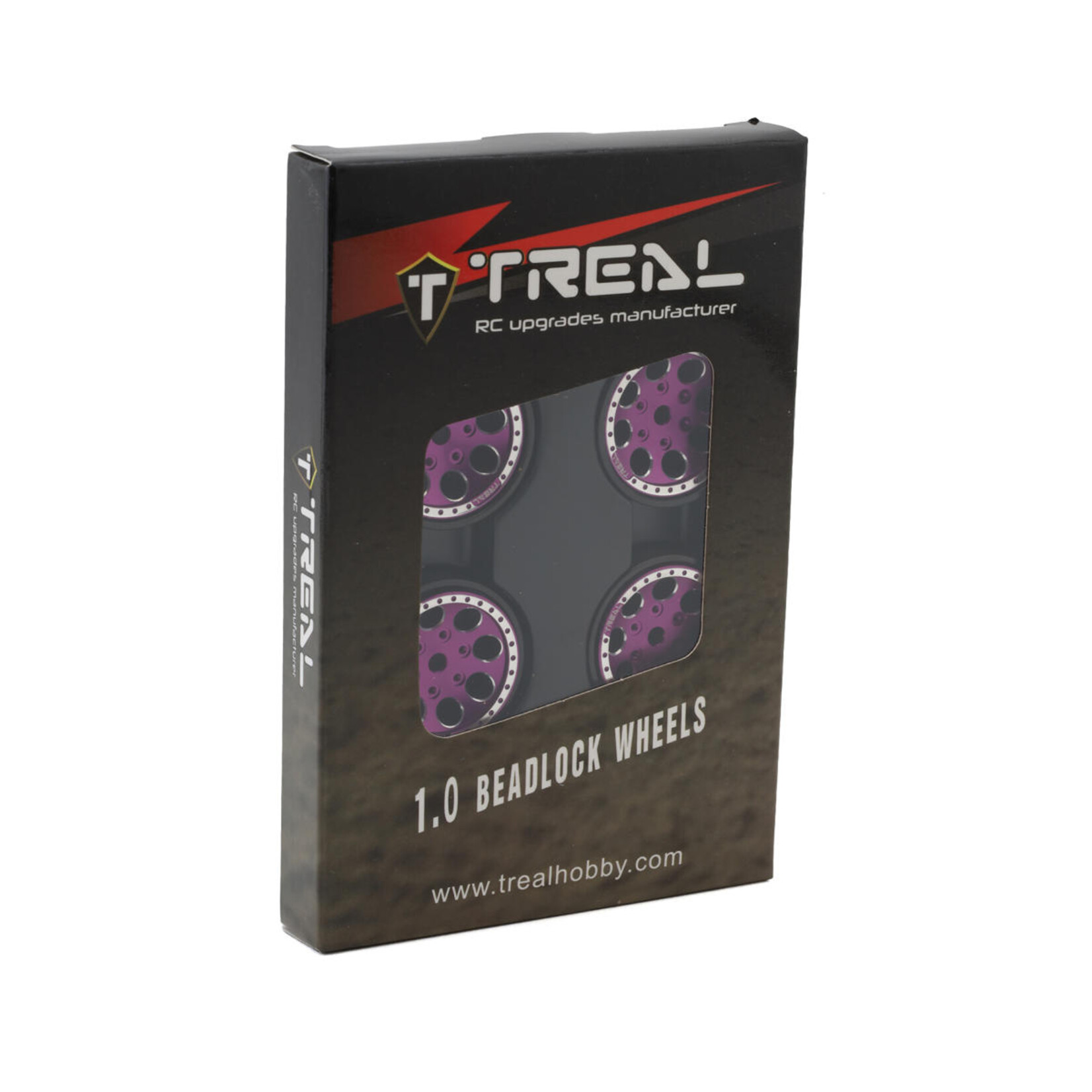 Treal #X002UCQW8L Treal Hobby 1.0" 8-Hole Beadlock Wheels (Purple) (4) (22g)