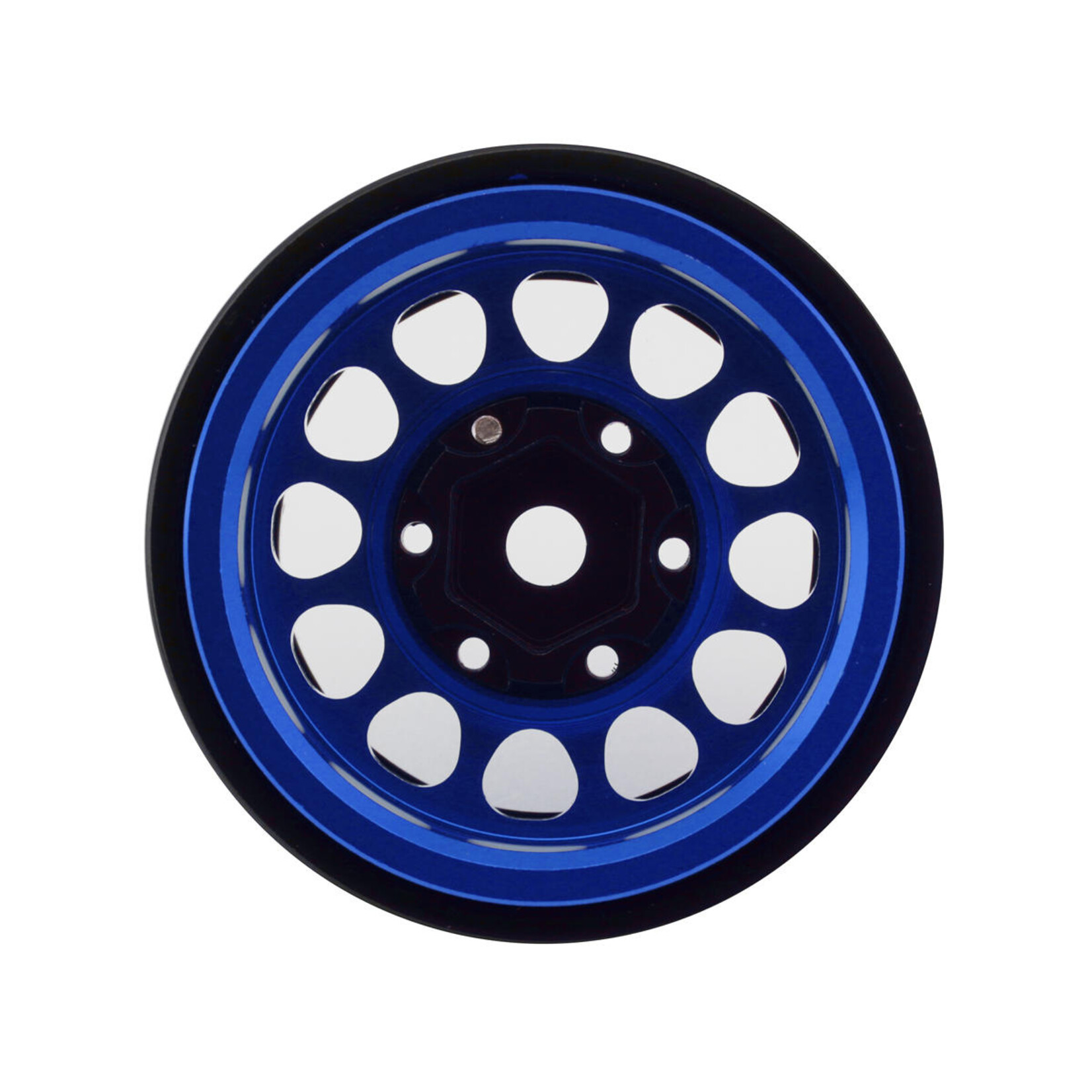 Treal #X003Z3T3WV Treal Hobby Type I 1.0" Classic 12-Spoke Beadlock Wheels (Blue) (4) (27.2g)