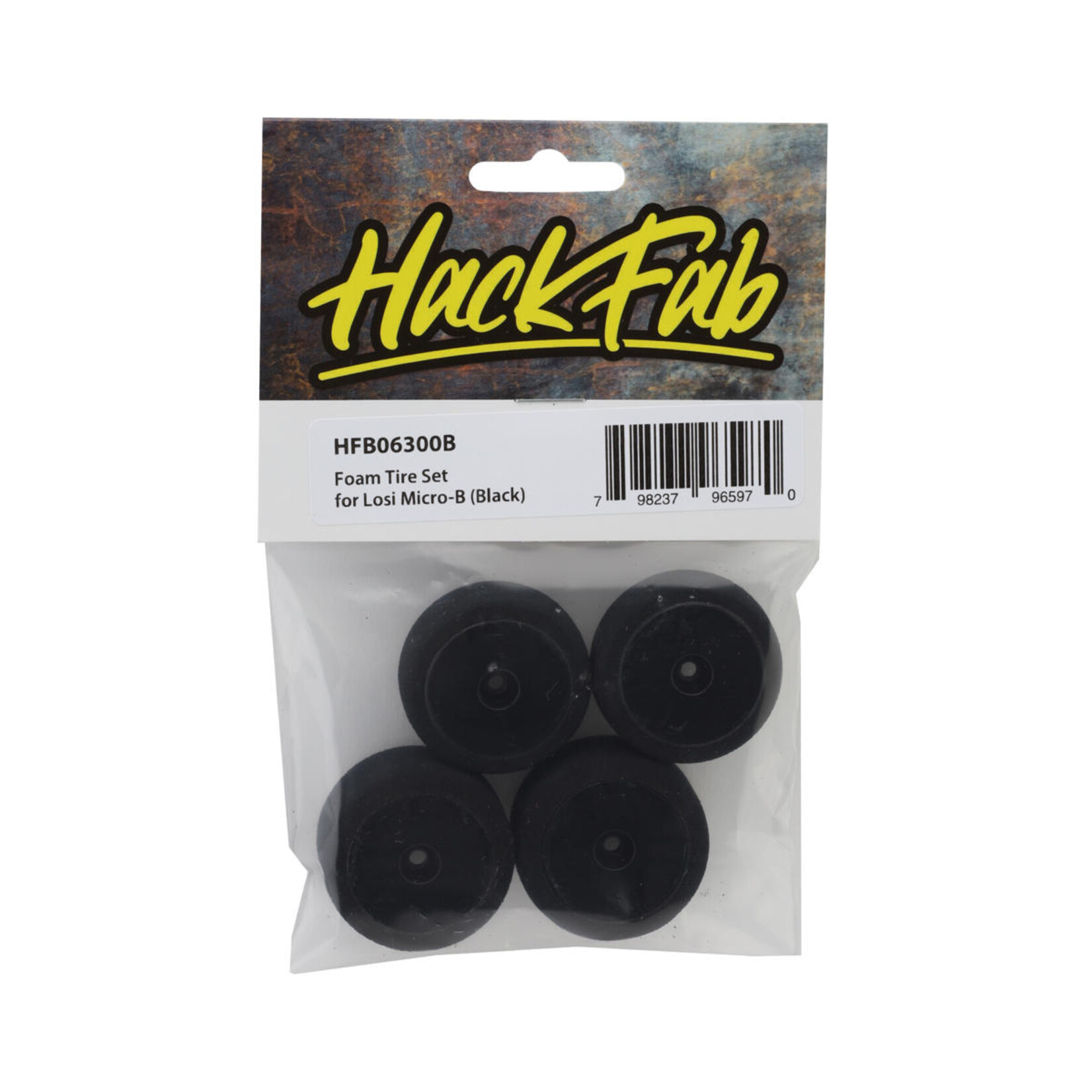 HackFab #HFB06300B HackFab Losi Micro-B Foam Tires (4) (Black)