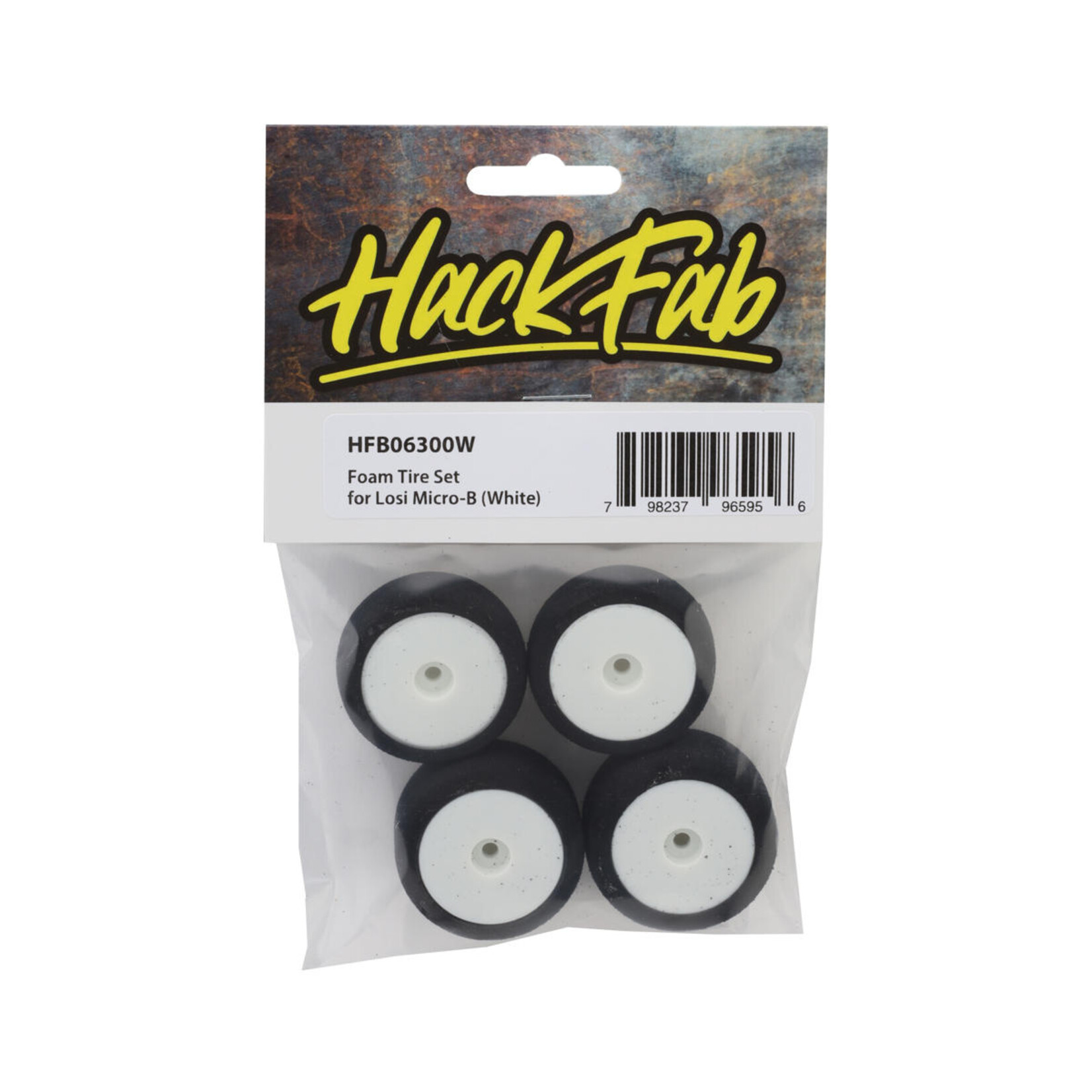 HackFab #HFB06300W HackFab Losi Micro-B Foam Tires (4) (White)