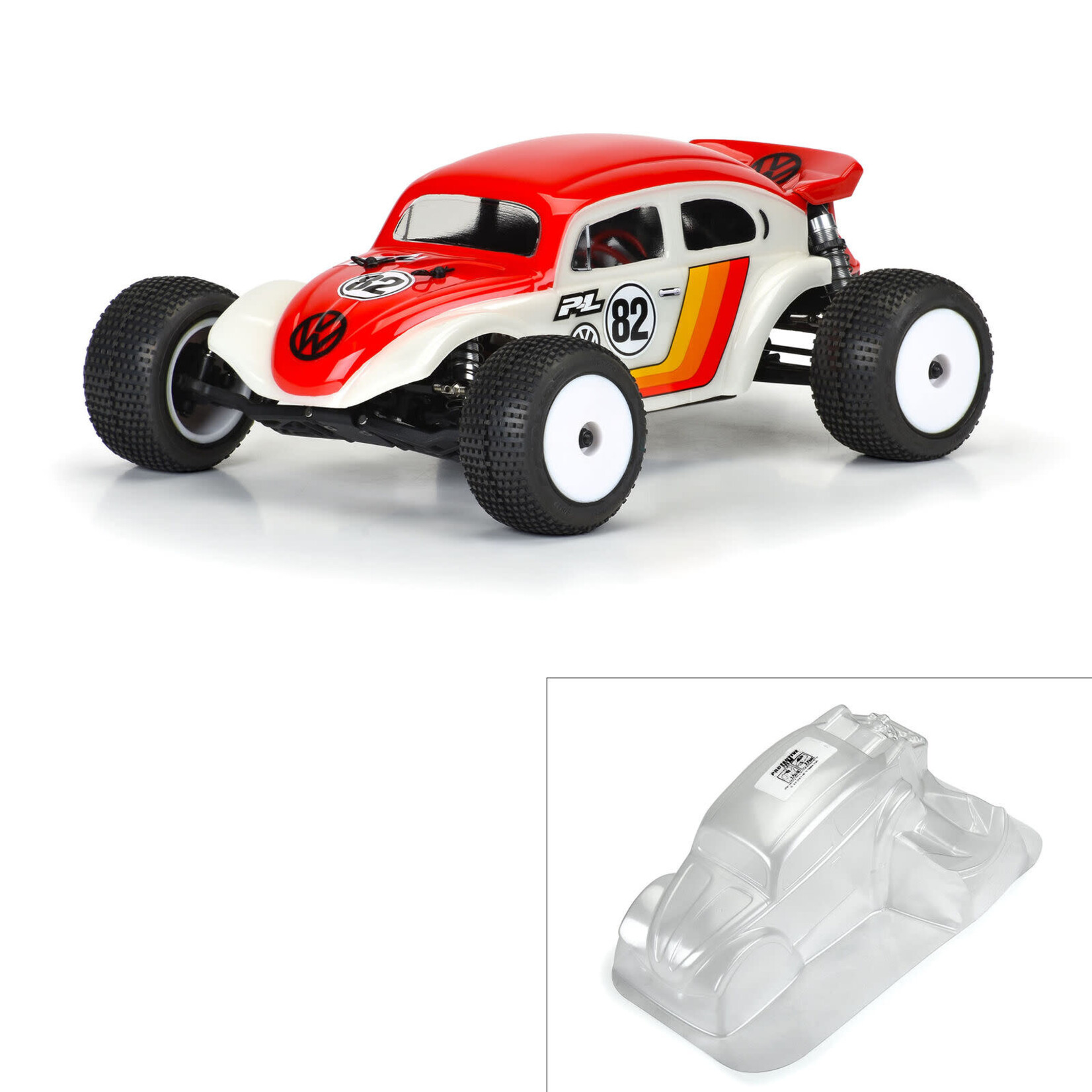 Pro-Line #PRO363300 Pro-Line Racing 1/18 Volkswagen Baja Bug Clear Body: Mini-T 2.0