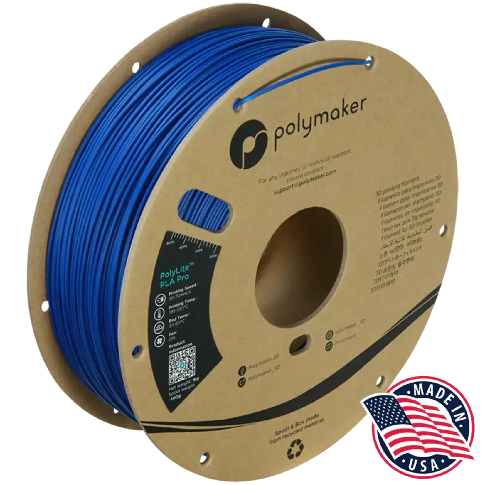 #PA07005 PolyLite™ PLA Pro (Blue)