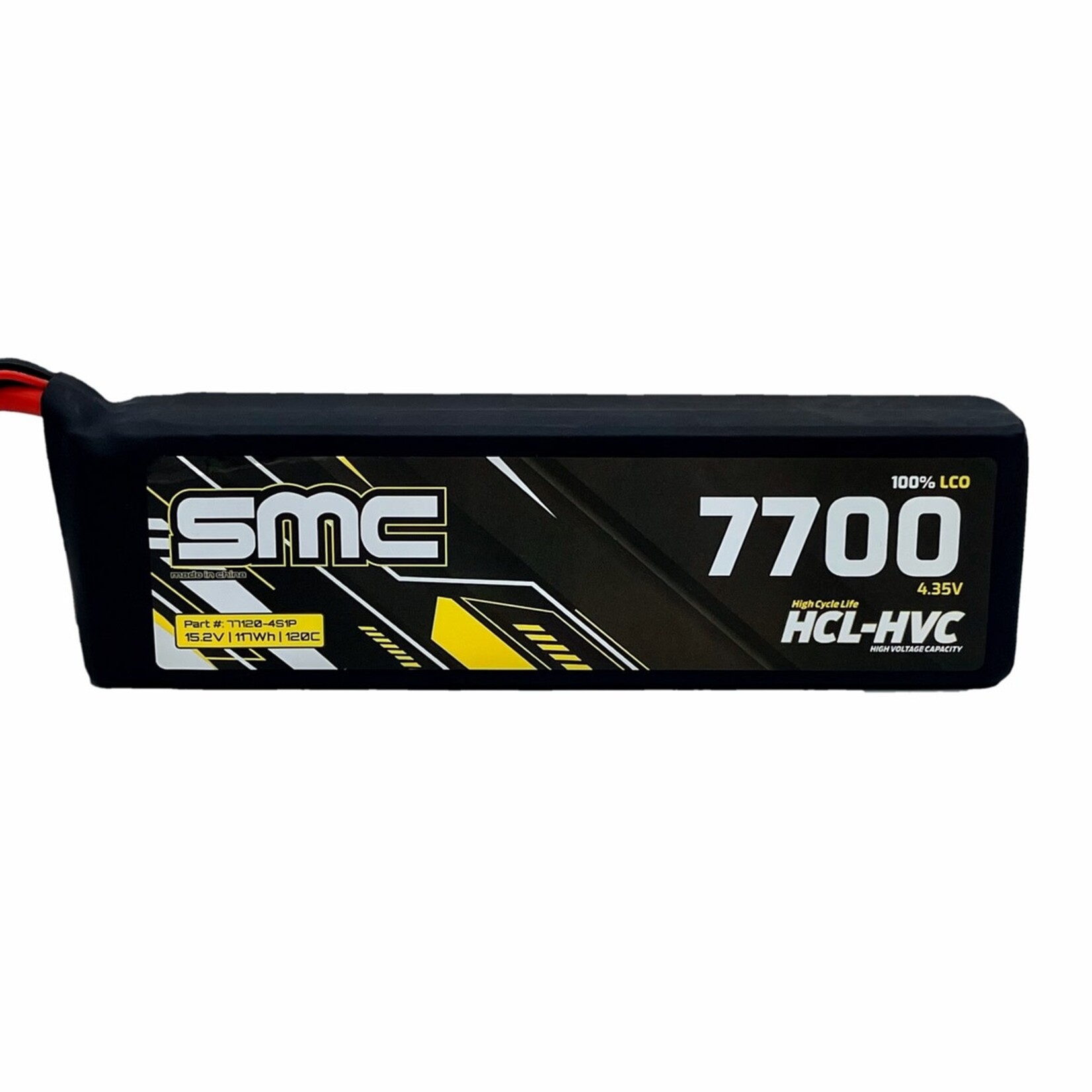 SMC #77120-4S1P-TRX  SMC HCL-HVC 15.2V-7700mAh 120C G10 Protection Plates (TRX)