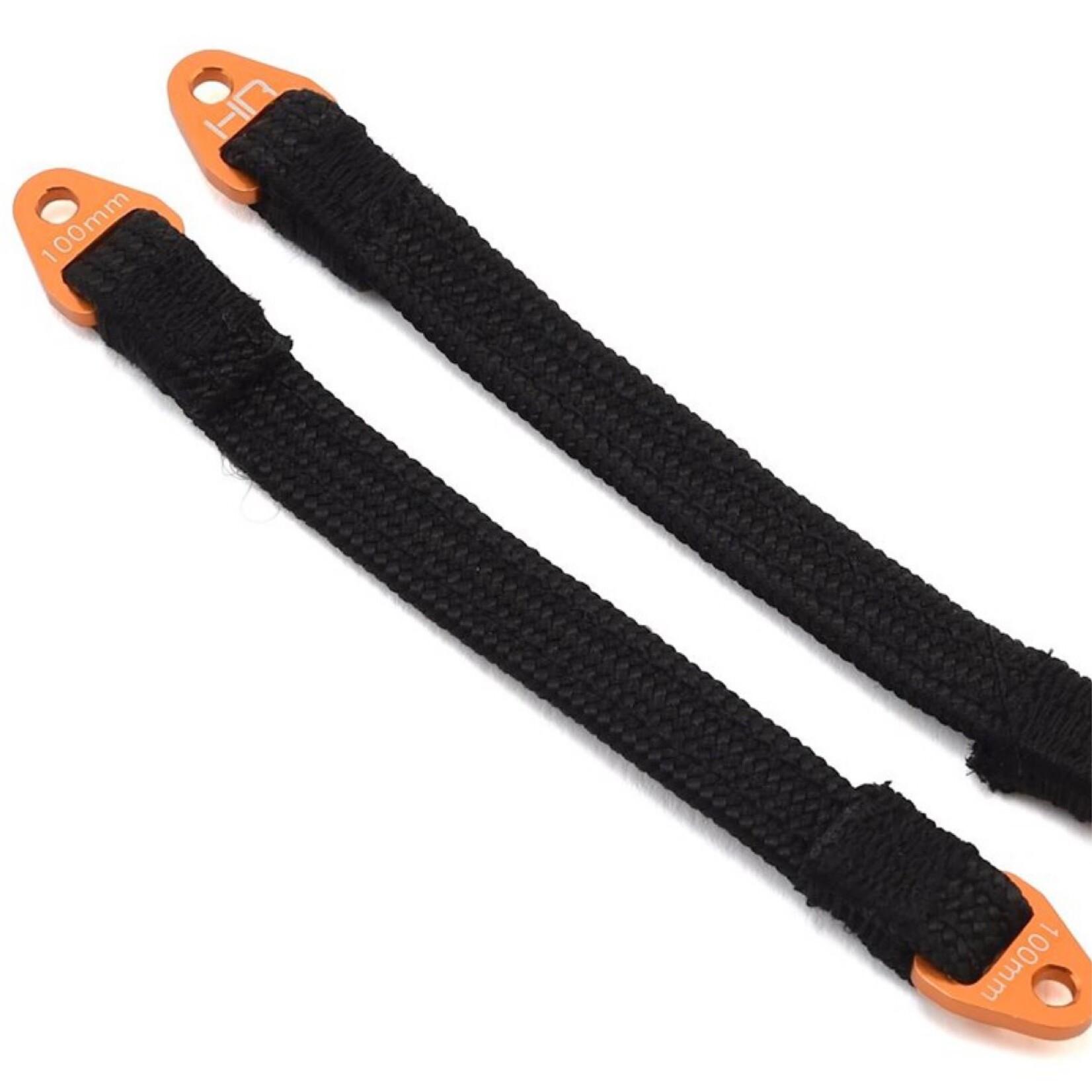 Hot Racing #SLS100T0303 Hot Racing Susp Travel Limit Straps 100mm (2) Orange