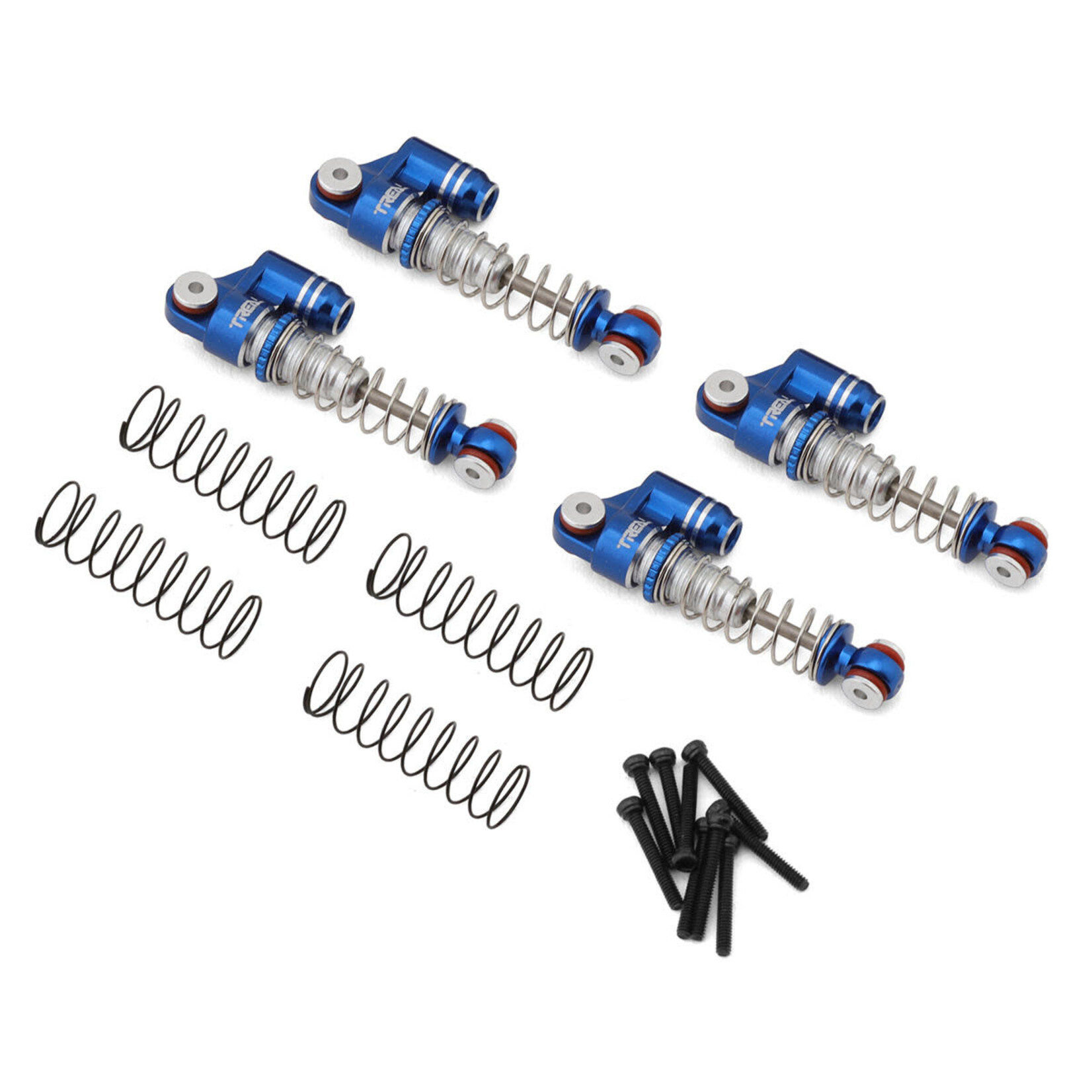 Treal #X0036IC1ZL Treal Hobby Axial SCX24 Aluminum Threaded Shocks (Blue) (4)