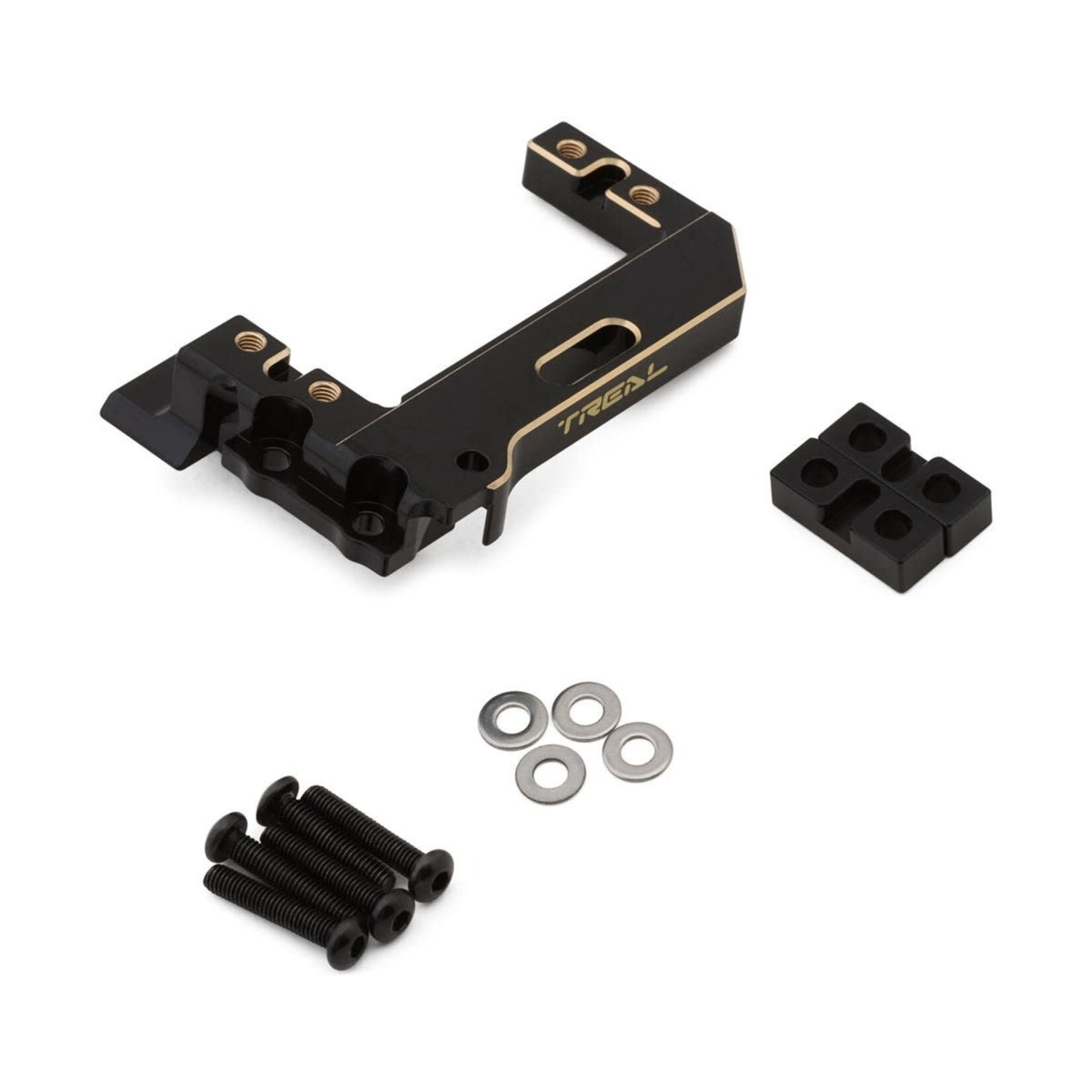 Treal #X004ESMT3L Treal Hobby Vanquish H10 Optic Heavy Weight Brass Servo Mount (64.6g)